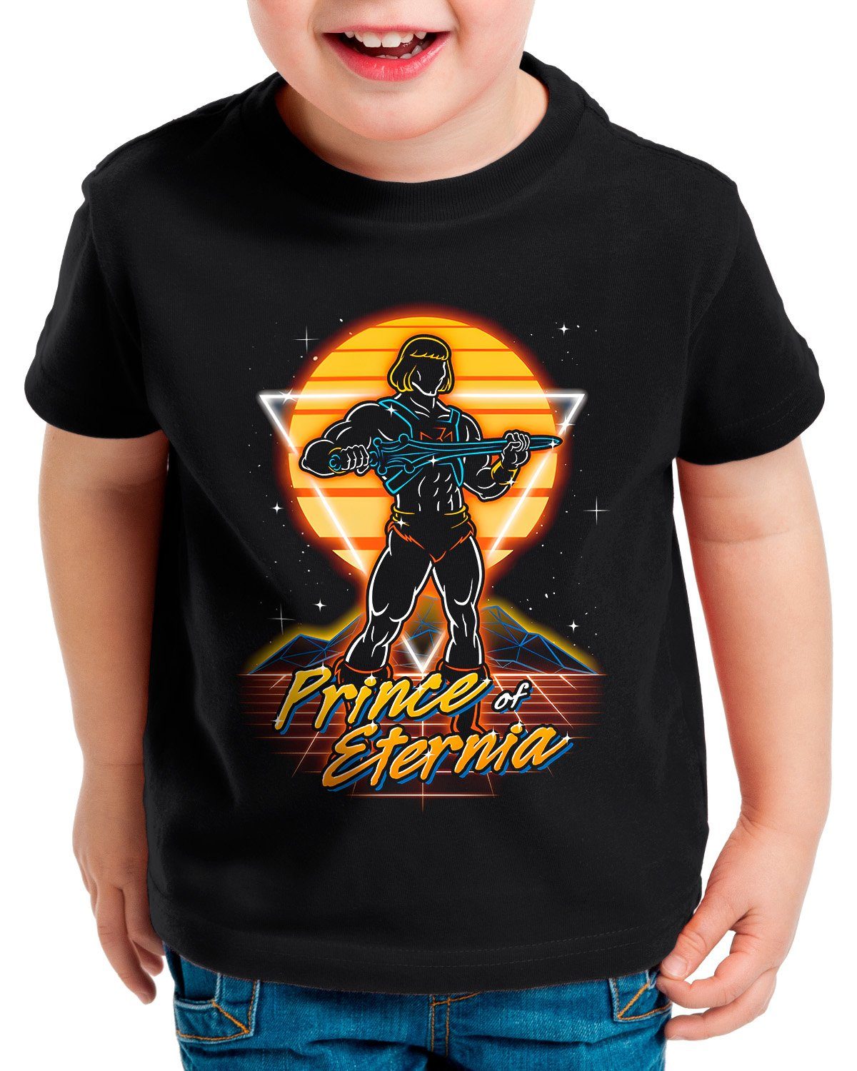 style3 Print-Shirt Kinder T-Shirt Eternia Prince he-man skeletor masters of the universe