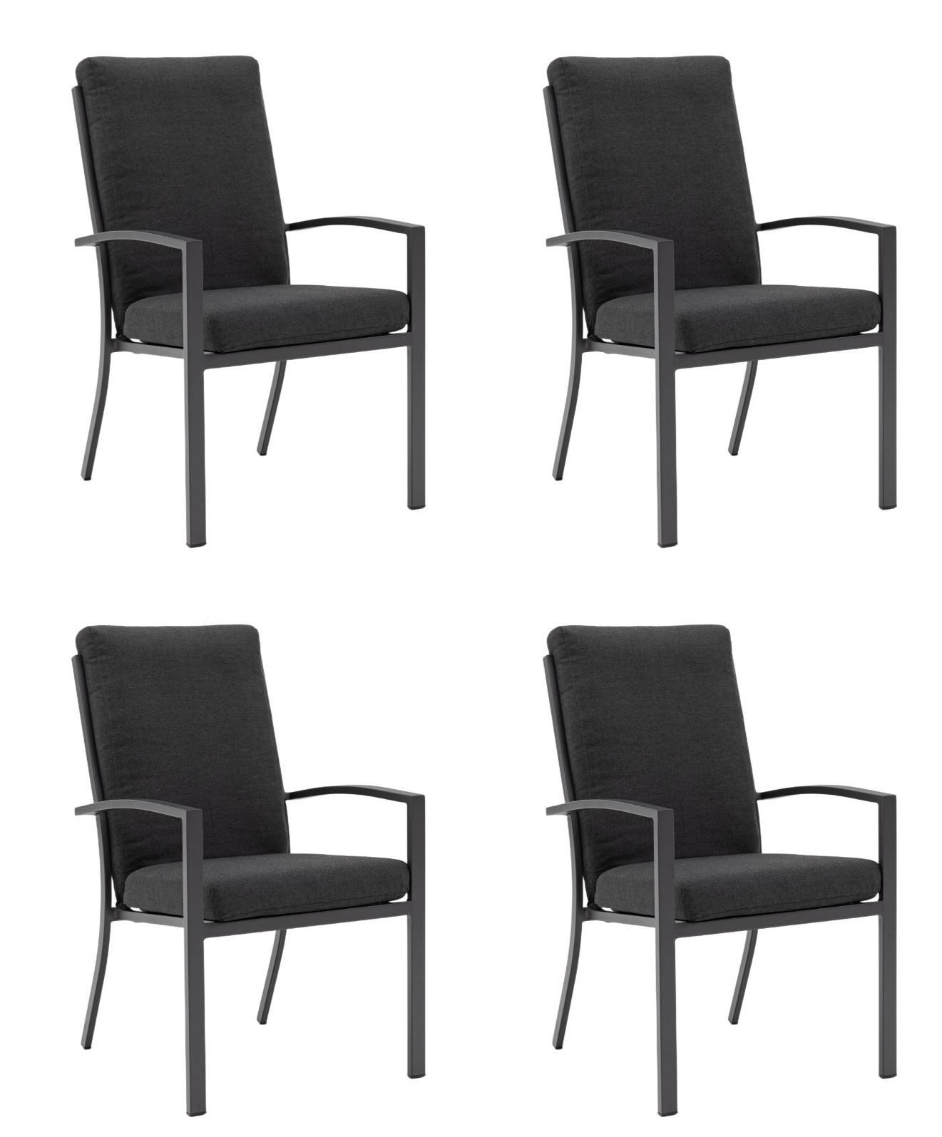 Gartenstuhl 4 er Set Stapelstuhl Aluminium Stapelsessel Boston Alu Garten stabil