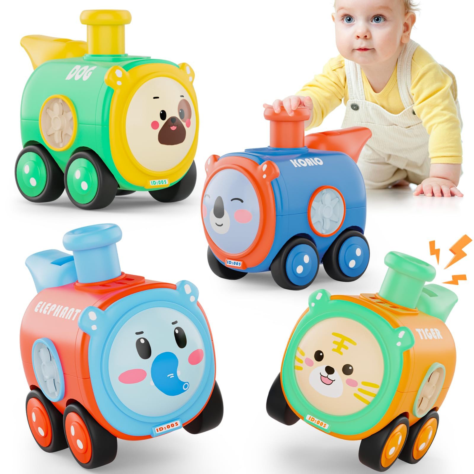 CLTYQ Spielzeug-Auto Push-to-Play-Autospielzeug,Baby-Eisenbahnspielzeug 4-t günstig online kaufen