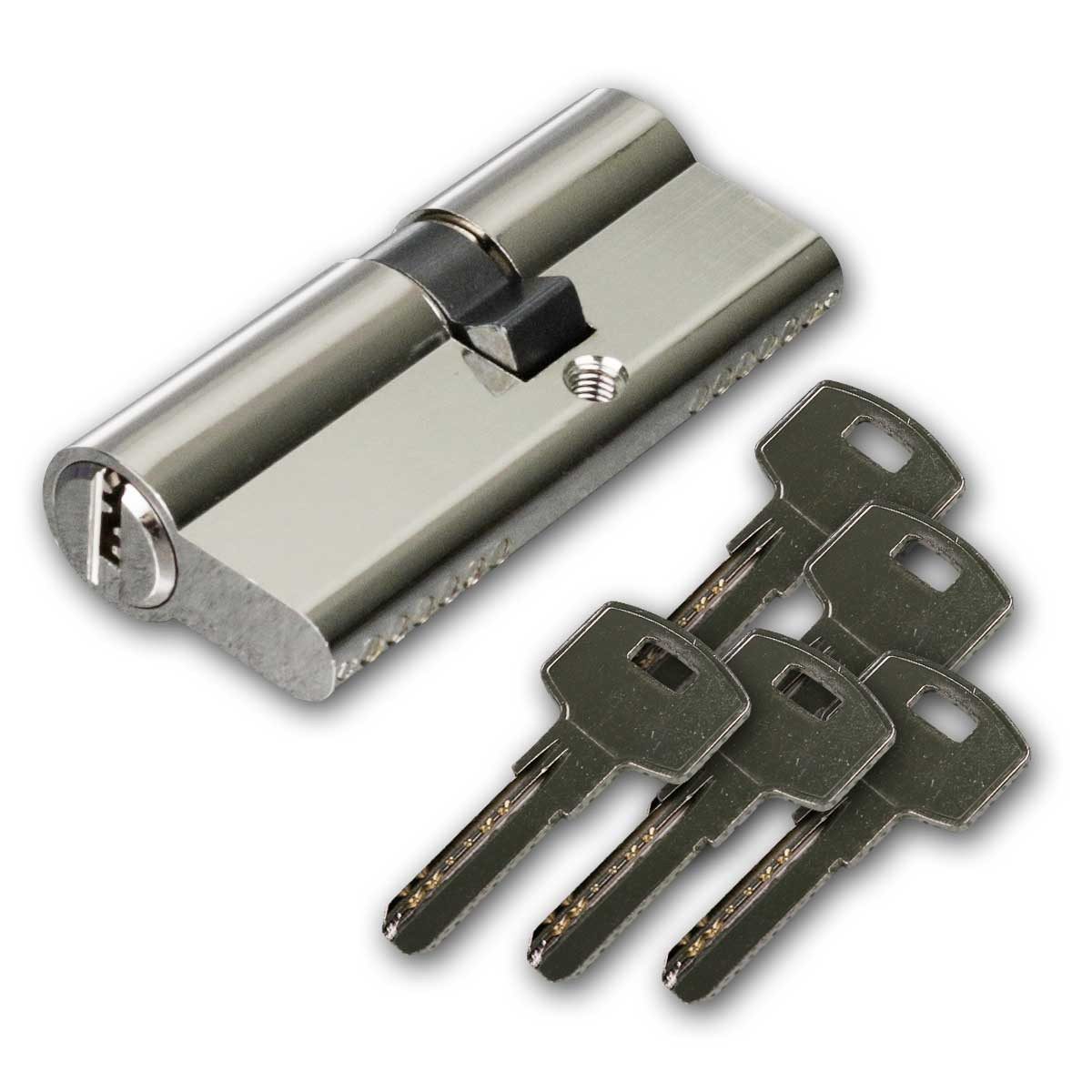 ChiliTec Schließzylinder Schließzylinder 70mm (40+30mm), 5 Sicherhschlüssel