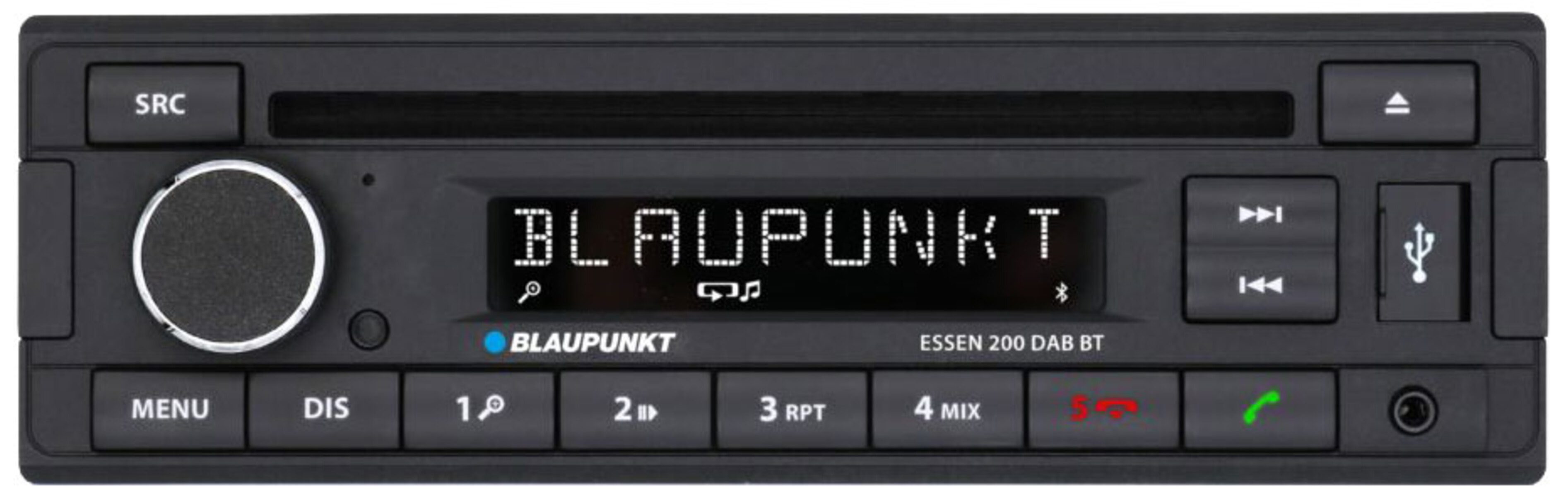 Blaupunkt Essen 200 DAB BT Bluetooth Radio MIT CD DAB und USBradio Autoradio (RDS, AM/FM Radio, Animiertes Display, Bluetooth, DAB, CD Wechslersteuerung, 1 DIN)