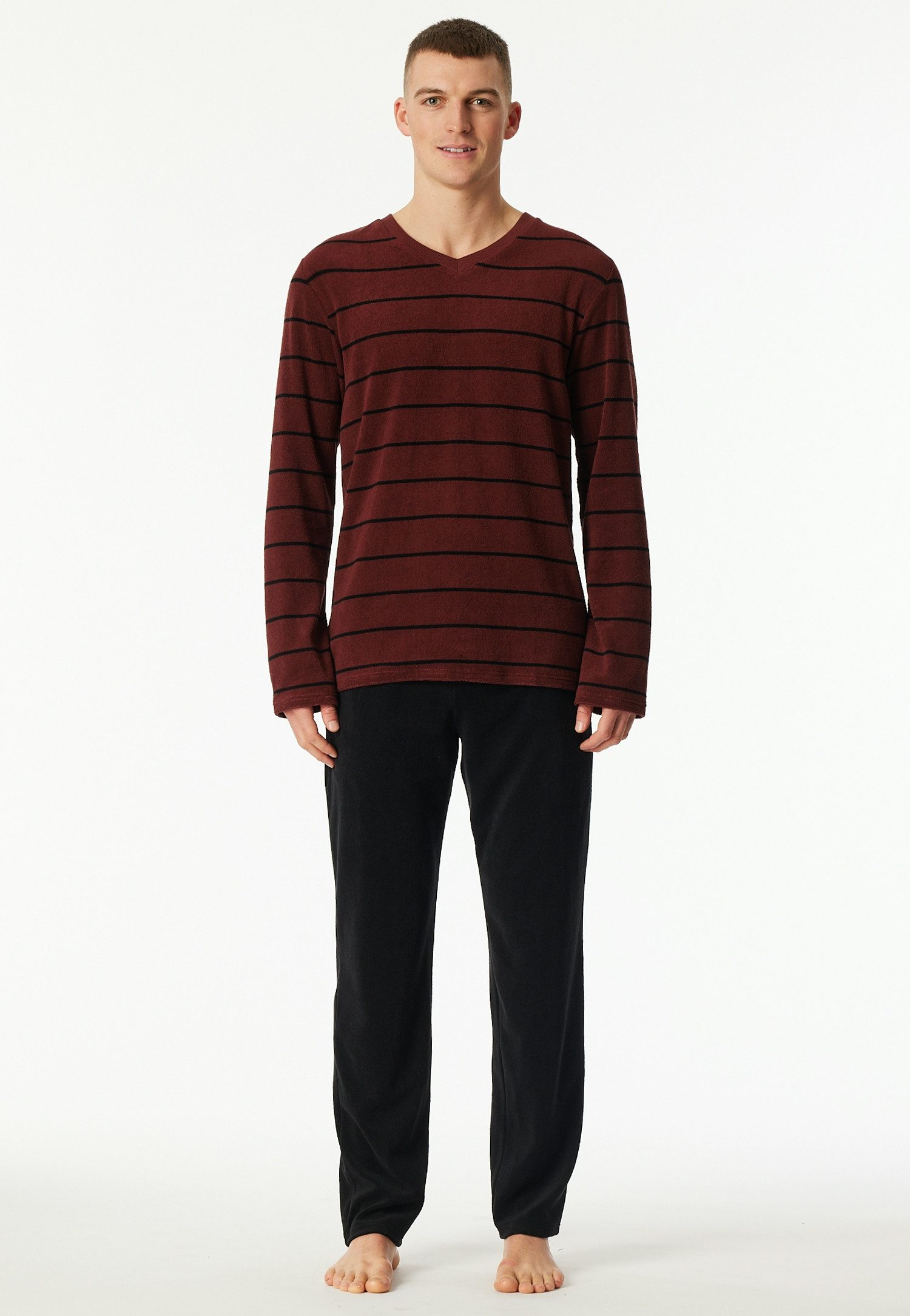 Schiesser Schlafanzug Casual Nightwear (2 tlg) seitliche Taschen, wärmend, günstig online kaufen