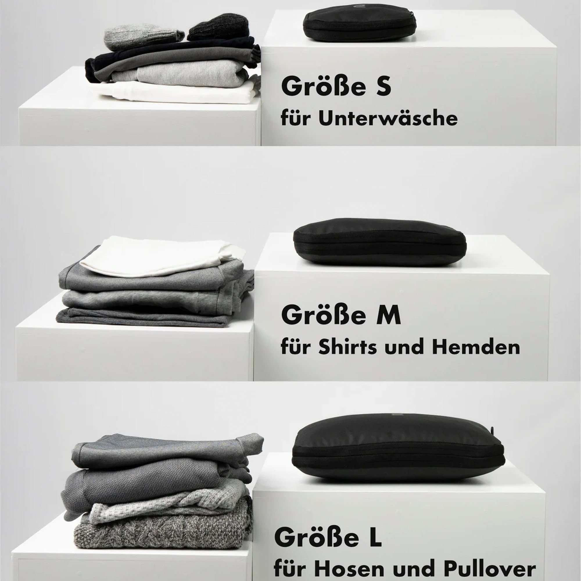 schwarz onemate Packtaschen-Set, (Set) Kofferorganizer