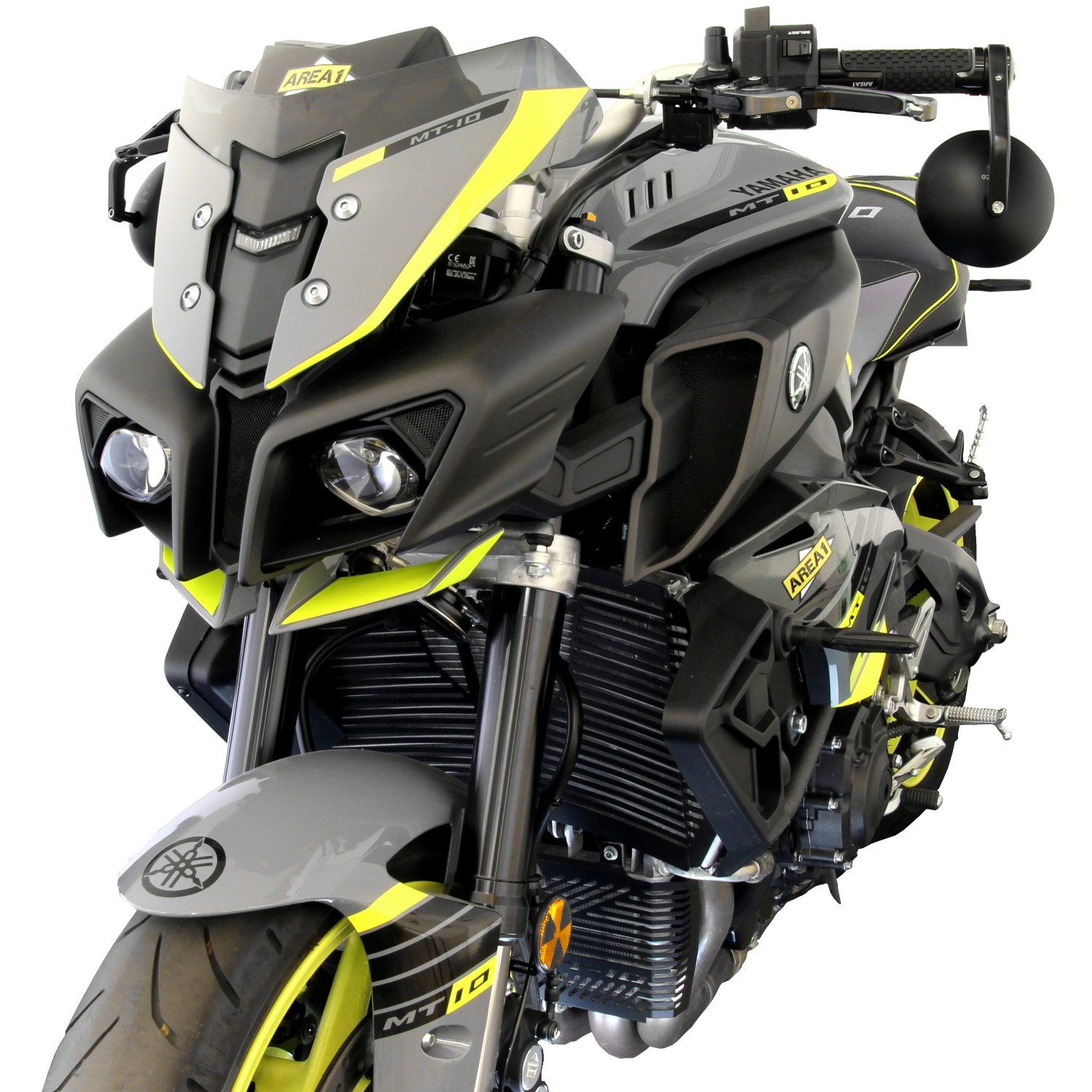 Area1 Motorradspiegel Lenkerendenspiegel Set, rund, E-geprüft