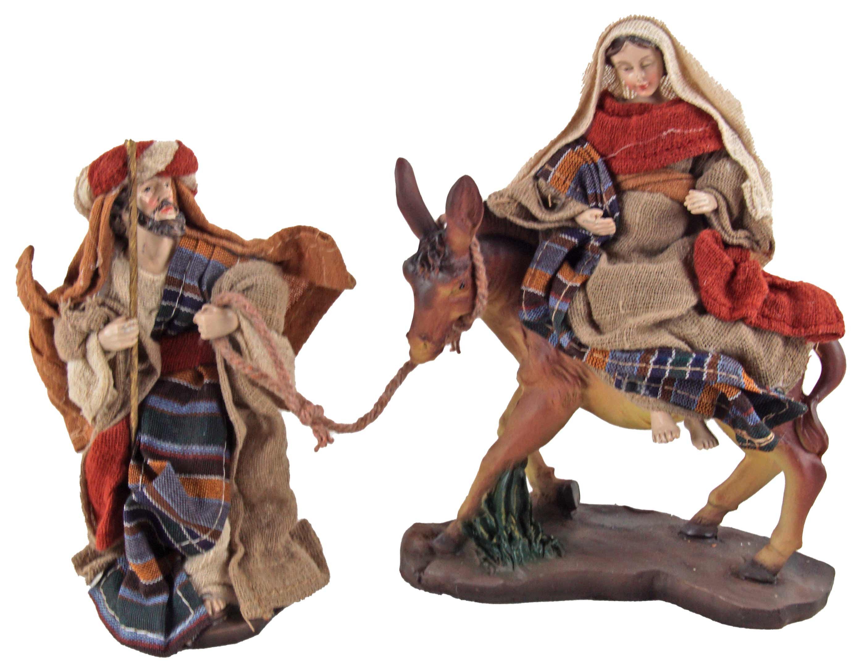 dekoprojekt Krippenfigur Herbergssuche K 432 "Auf dem Weg nach Bethlehem" (2 St., 2-tlg), bekleidet