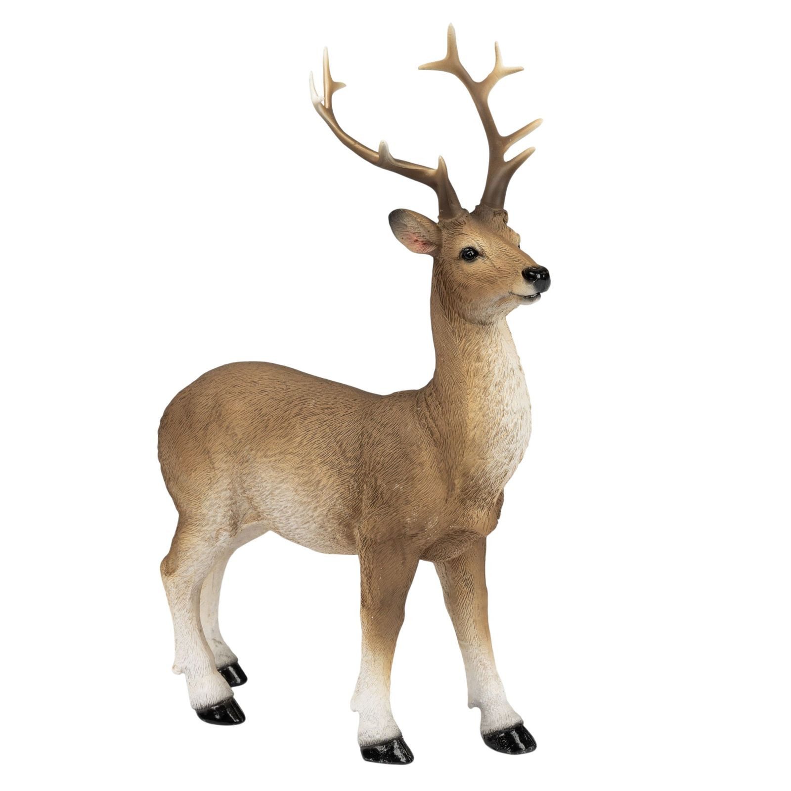 formano Dekofigur Hirschfigur 24 cm Braun handbemalt Kunststein naturgetreue Deko