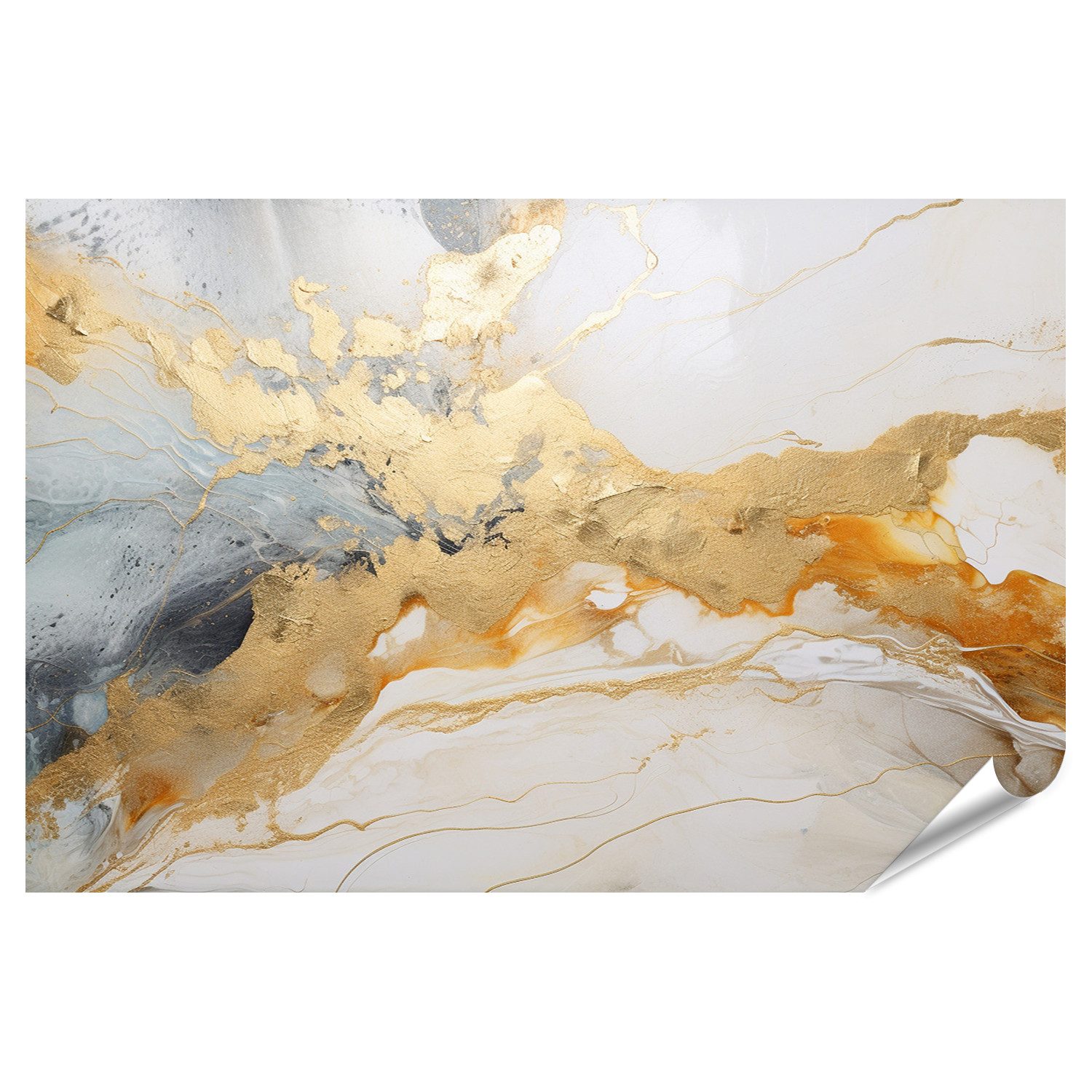 Poster Gold Marmor Abstrakt Ai Natürlichen Granit Boden Weiß Stein Bilder
