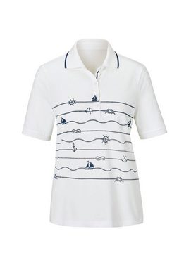 GOLDNER Print-Shirt Kurzgröße: Poloshirt mit maritimem Druck
