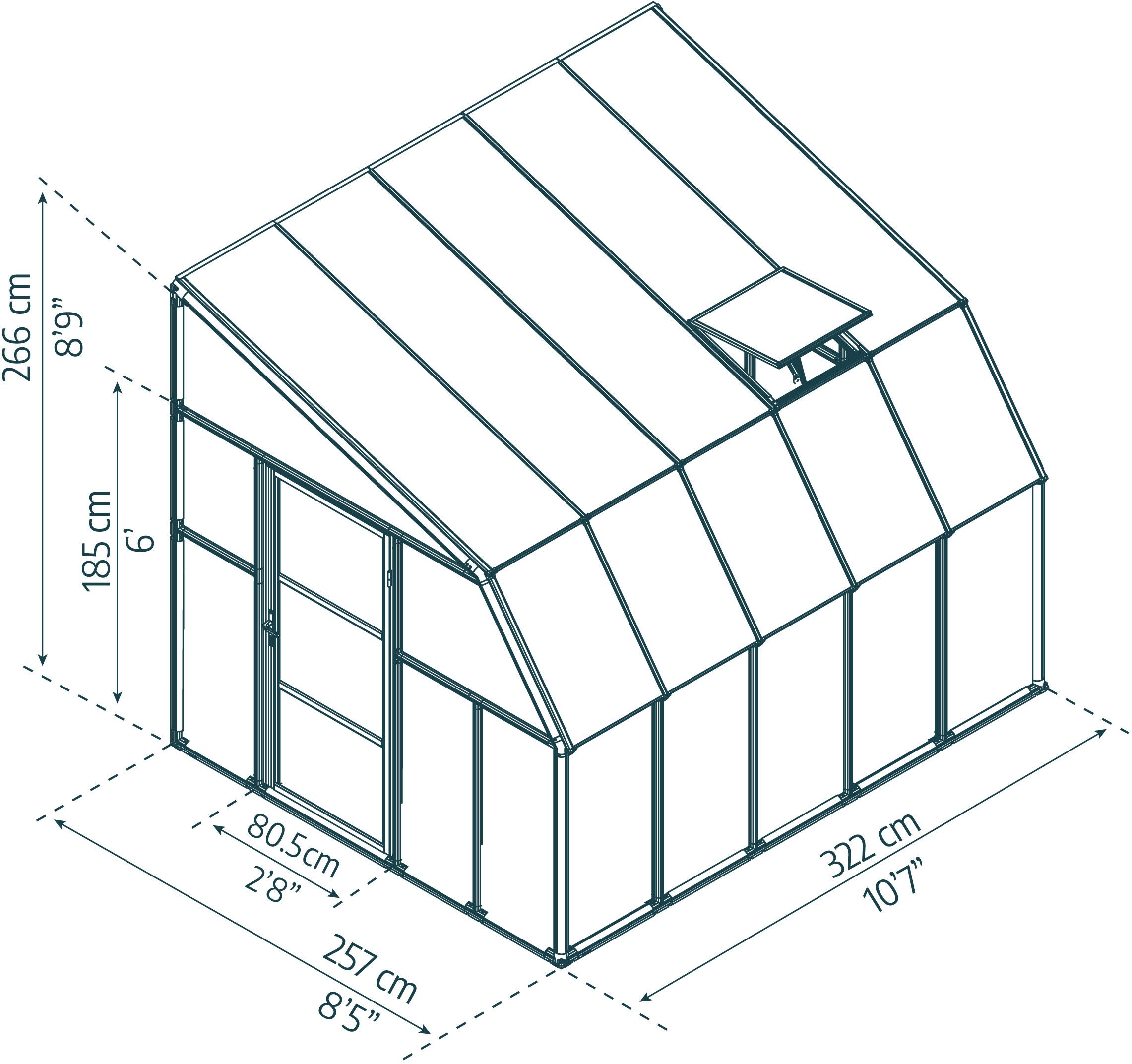 Palram - Canopia Gewächshaus Sun Room, ...