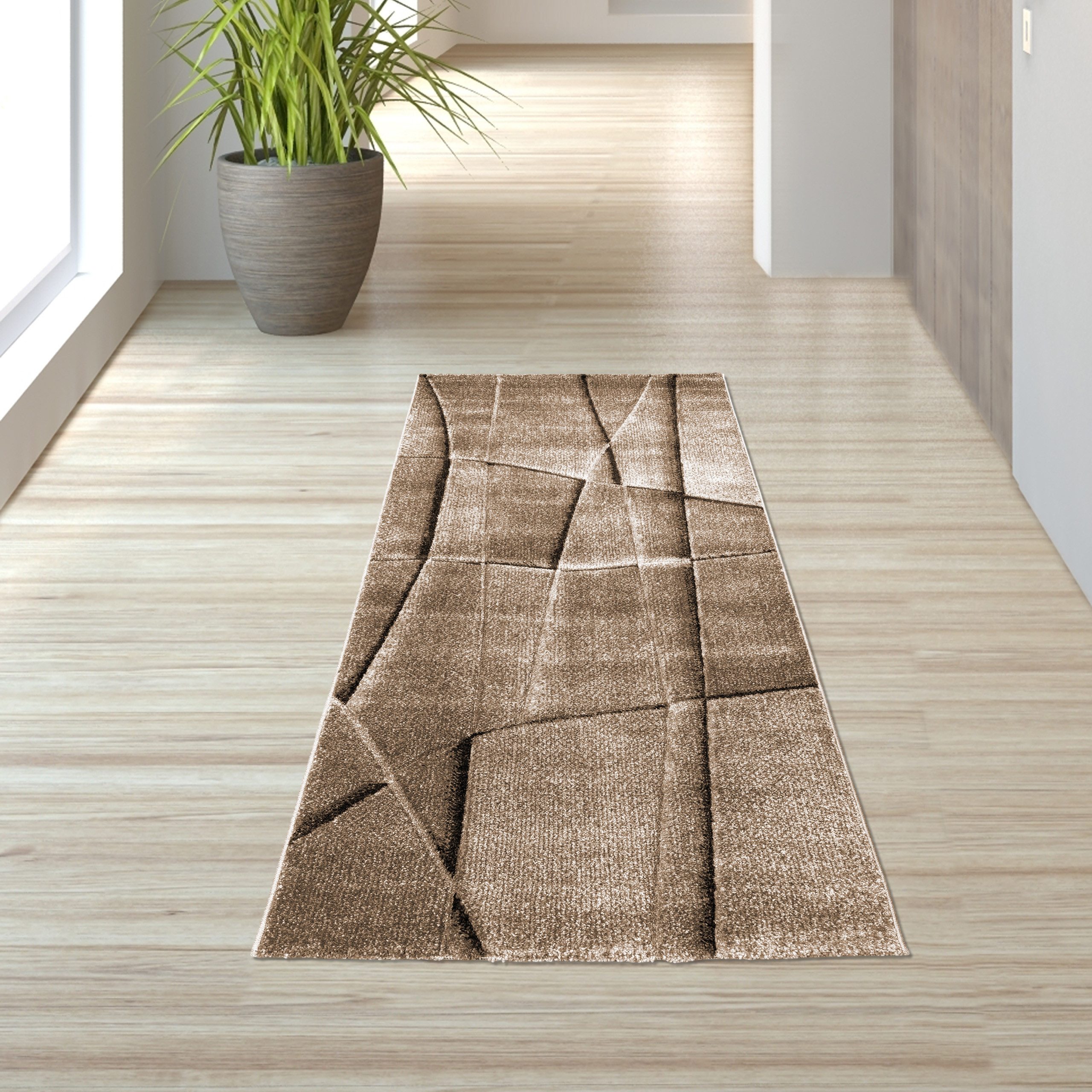 TeppichHome24 Teppich Moderner Wohnzimmer Teppich Pflegeleicht mit 3D-Optik günstig online kaufen