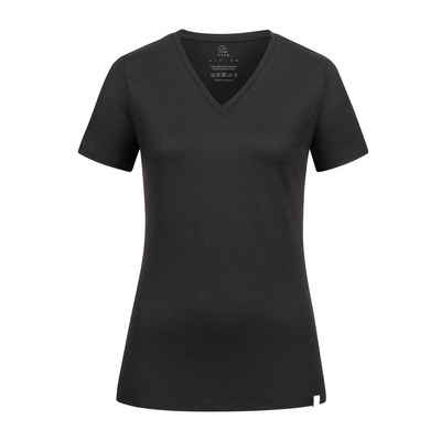 Tom Fyfe T-Shirt Merino T-Shirt V-Ausschnitt Damen