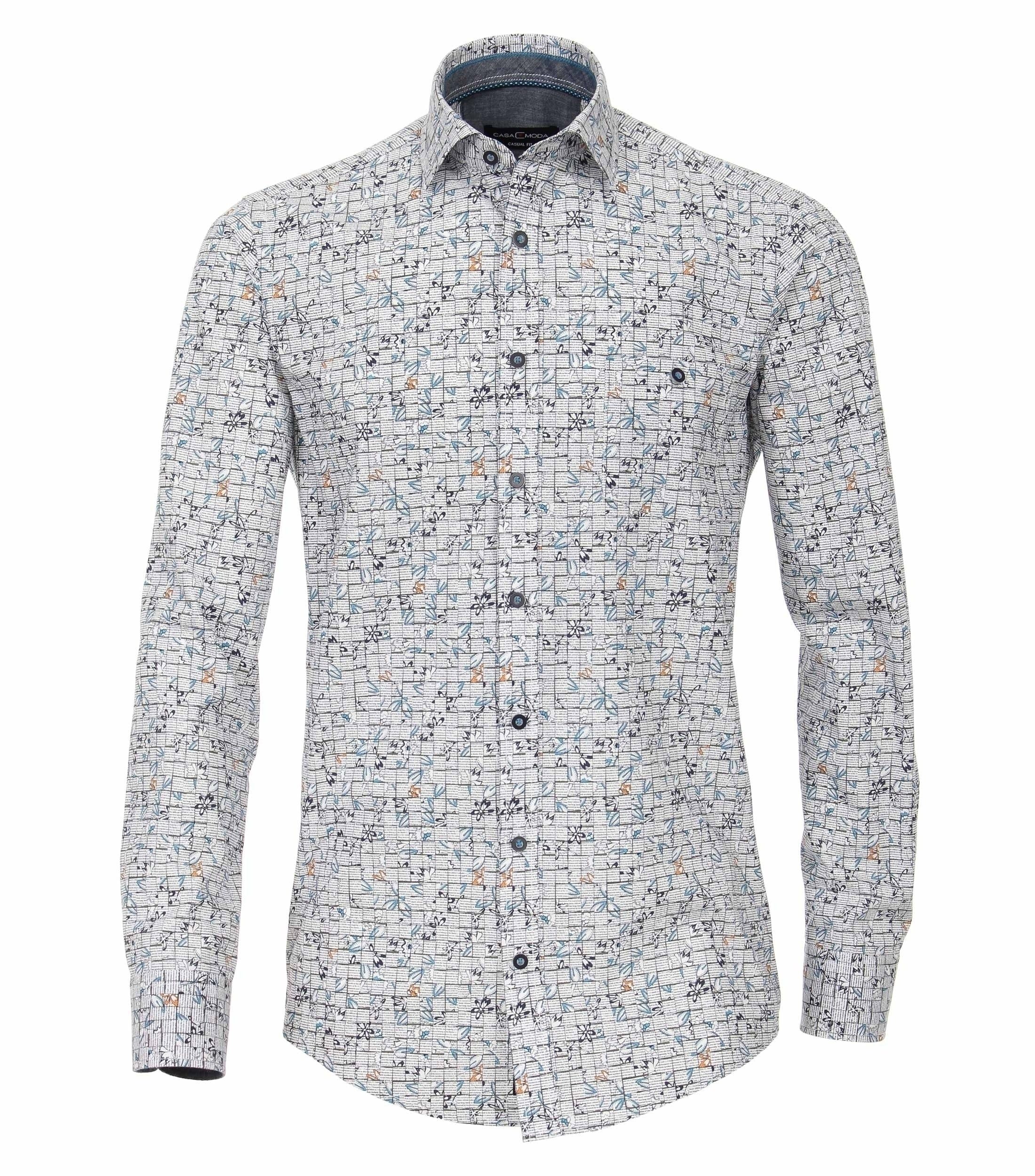 CASAMODA Langarmhemd Floraler All-Over-Print