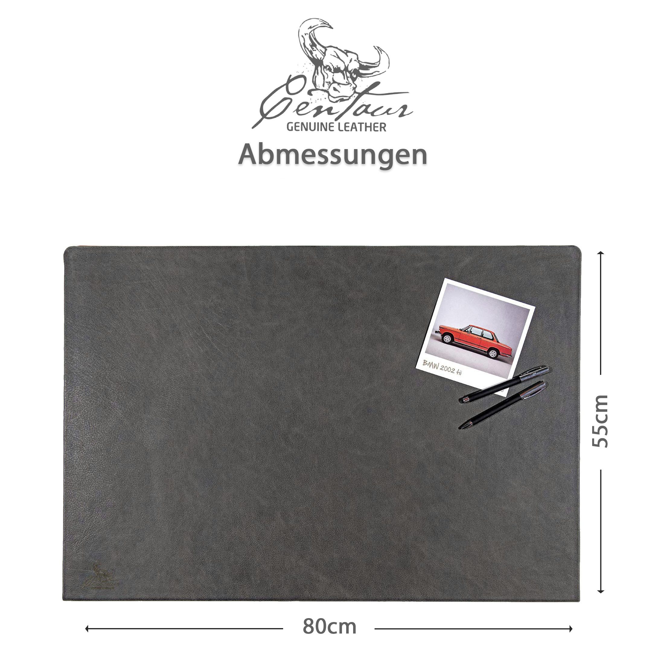 Centaur Schreibtischunterlage aus echtem Leder Schreibunterlage mit Kantenschutz, (1 tlg)