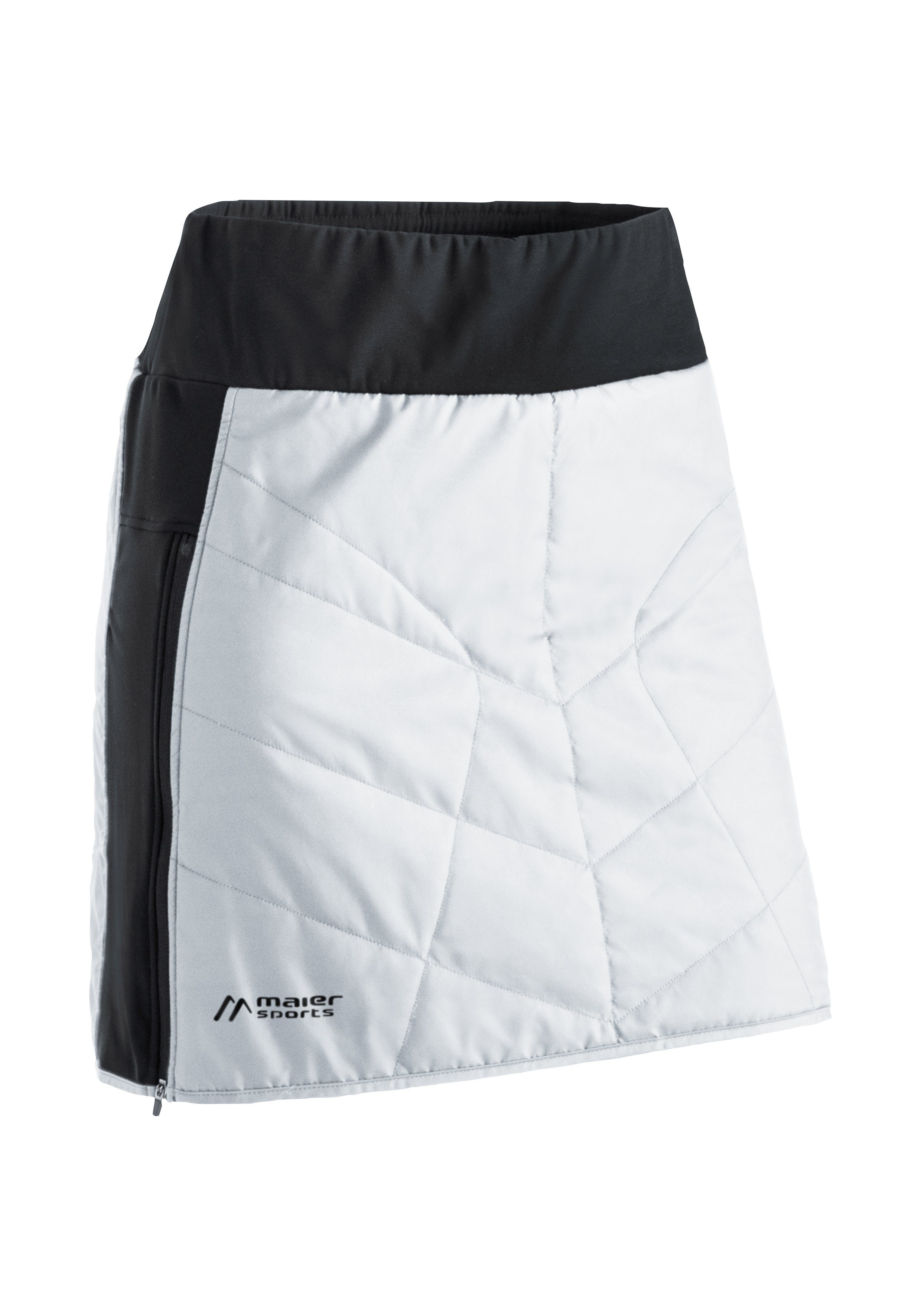 Maier Sports Sweatrock W und Skjoma black Damen Skirt elastischer Überrock, Bund atmungsaktiv windabweisend