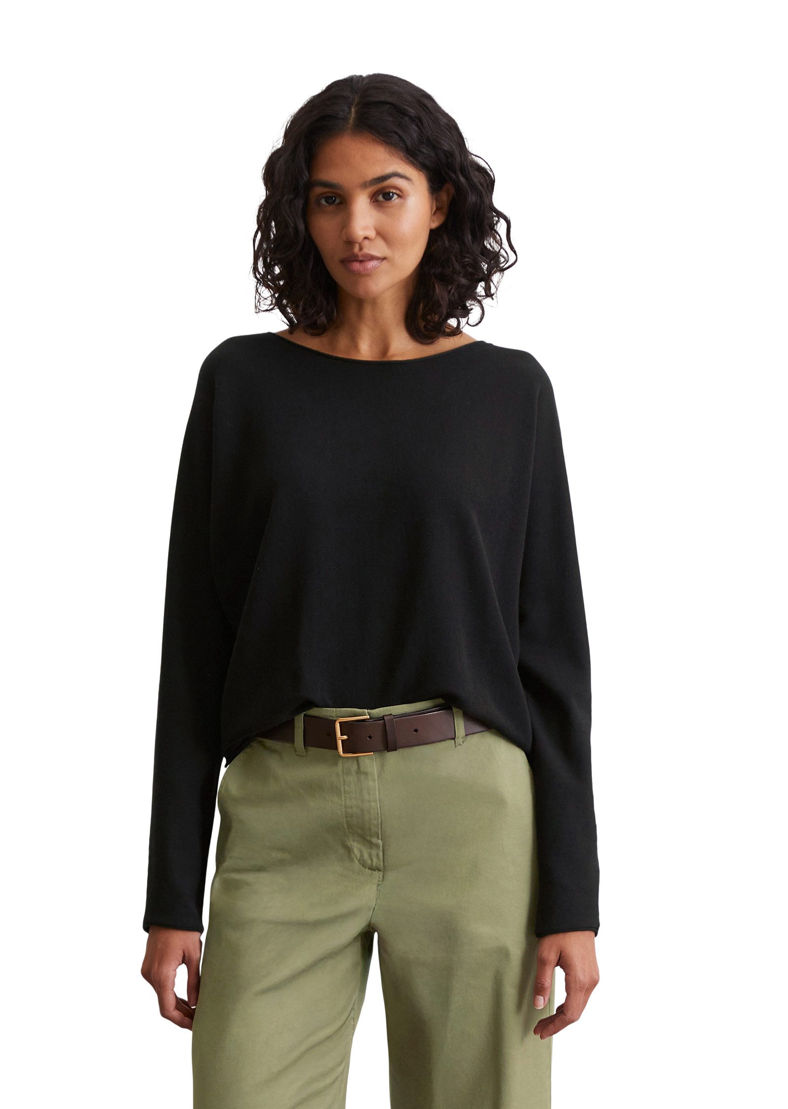 Marc O'Polo Strickpullover oversized, gerollte Kanten, leicht günstig online kaufen