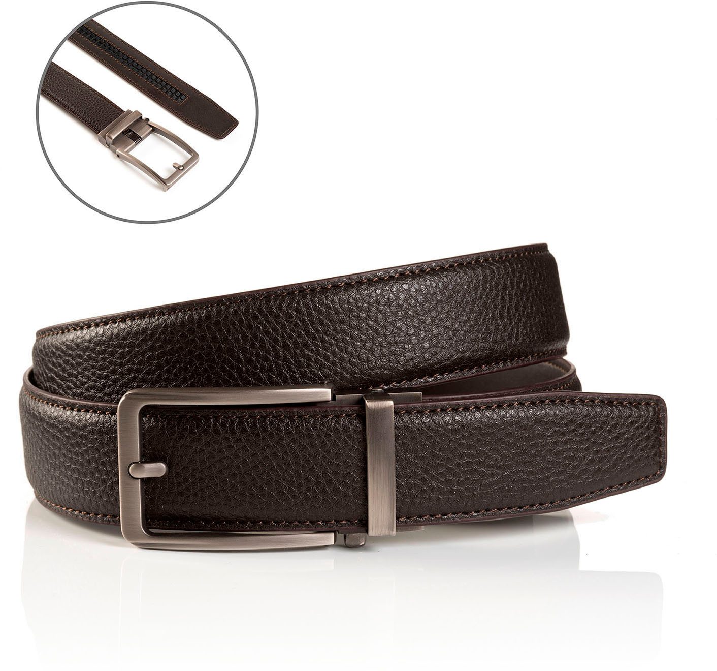 MONTI Ledergürtel 3,5 cm breit, Klassisch-Business, günstig online kaufen