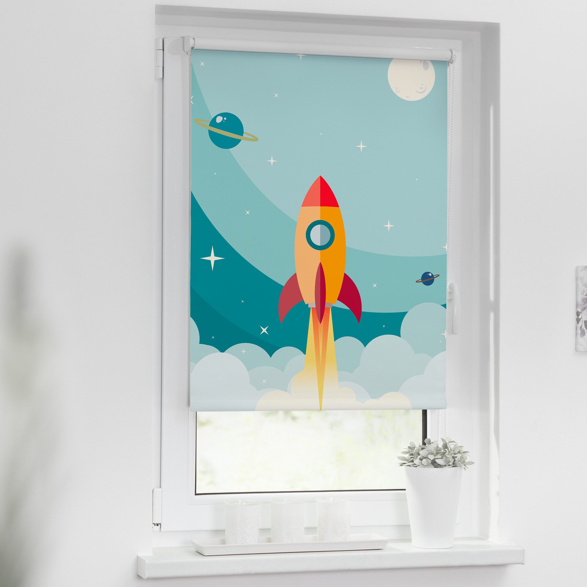 Rollo Klemmfix, ohne Bohren, LICHTBLICK ORIGINAL, blickdicht, mit Bohren/ohne Bohren, freihängend, Klemm- oder Schraubmontage