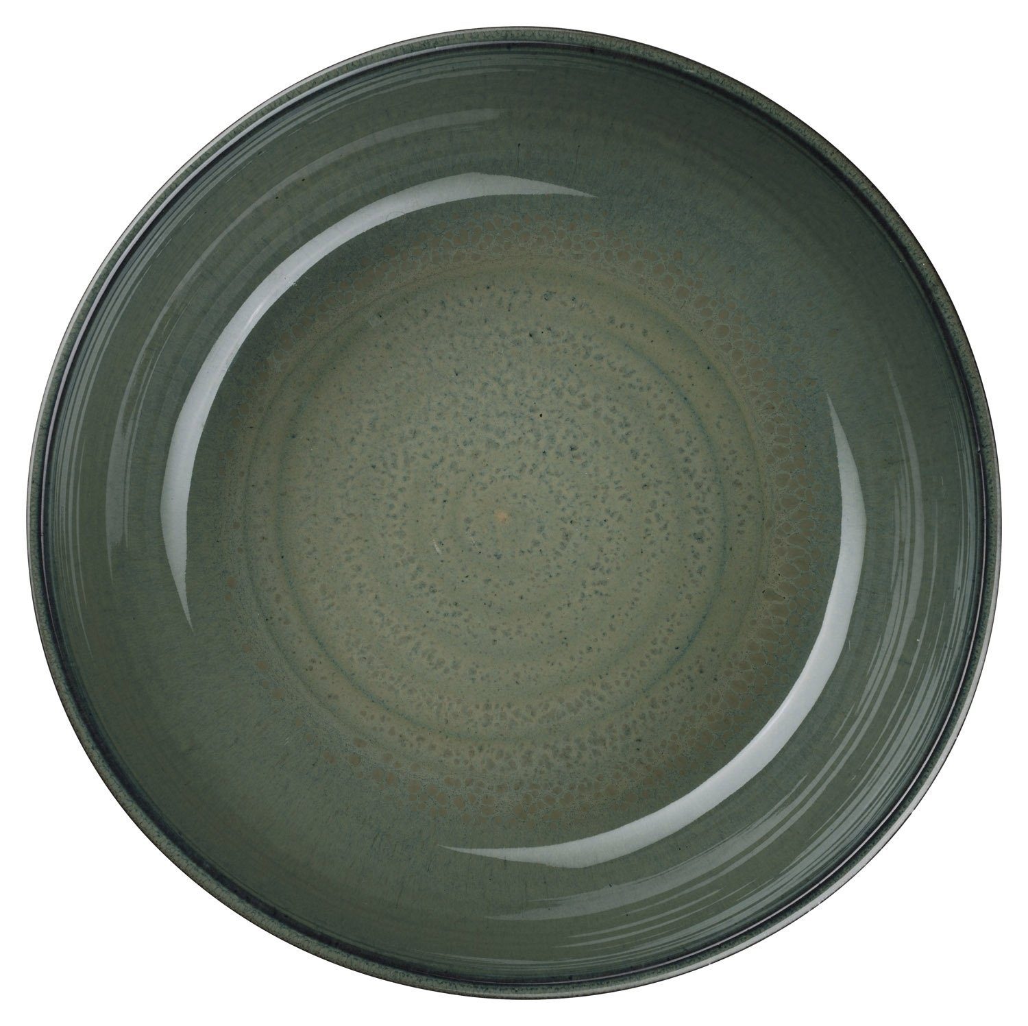 ASA SELECTION Salatschüssel POKEBOWLS, Ø 25 cm, Grün, Handgefertigt, Steinzeug, (1-tlg), Effektglasur, Mikrowellengeeignet, Spülmaschinengeeignet