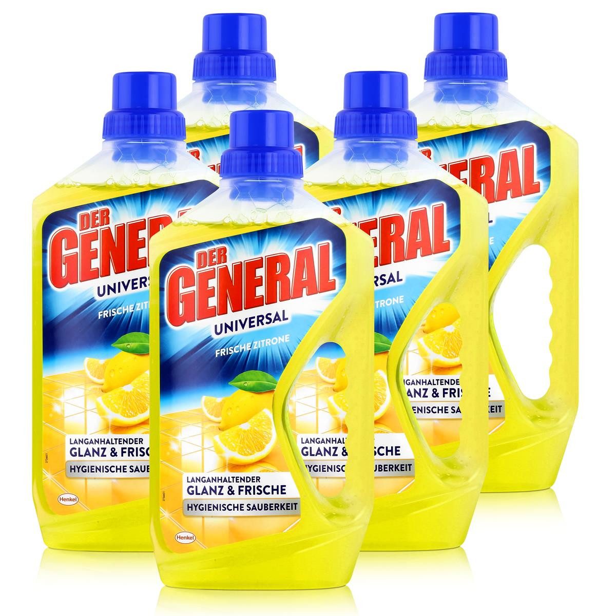 Der General Universal Frische Zitrone 750ml Allzweckreiniger (5er Pack Allzweckreiniger