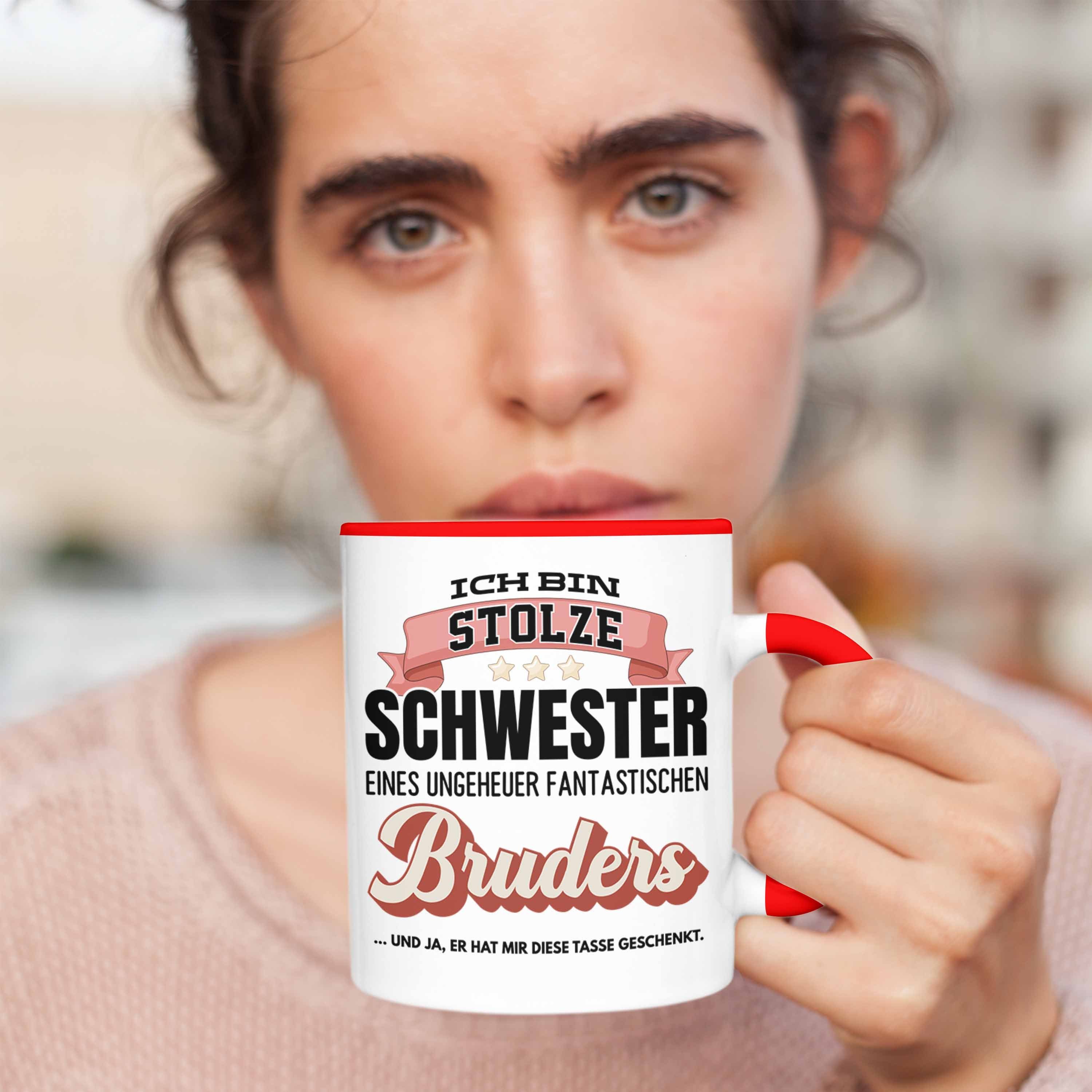 Hat Trendation Geschenkideen Trendation Ja Spruch von für Rot Und Mir Tasse Geschenkt Tasse mit Tasse Tassen - Bruder Schwester Geschenk Schwester Geburtstag Beste diese Er