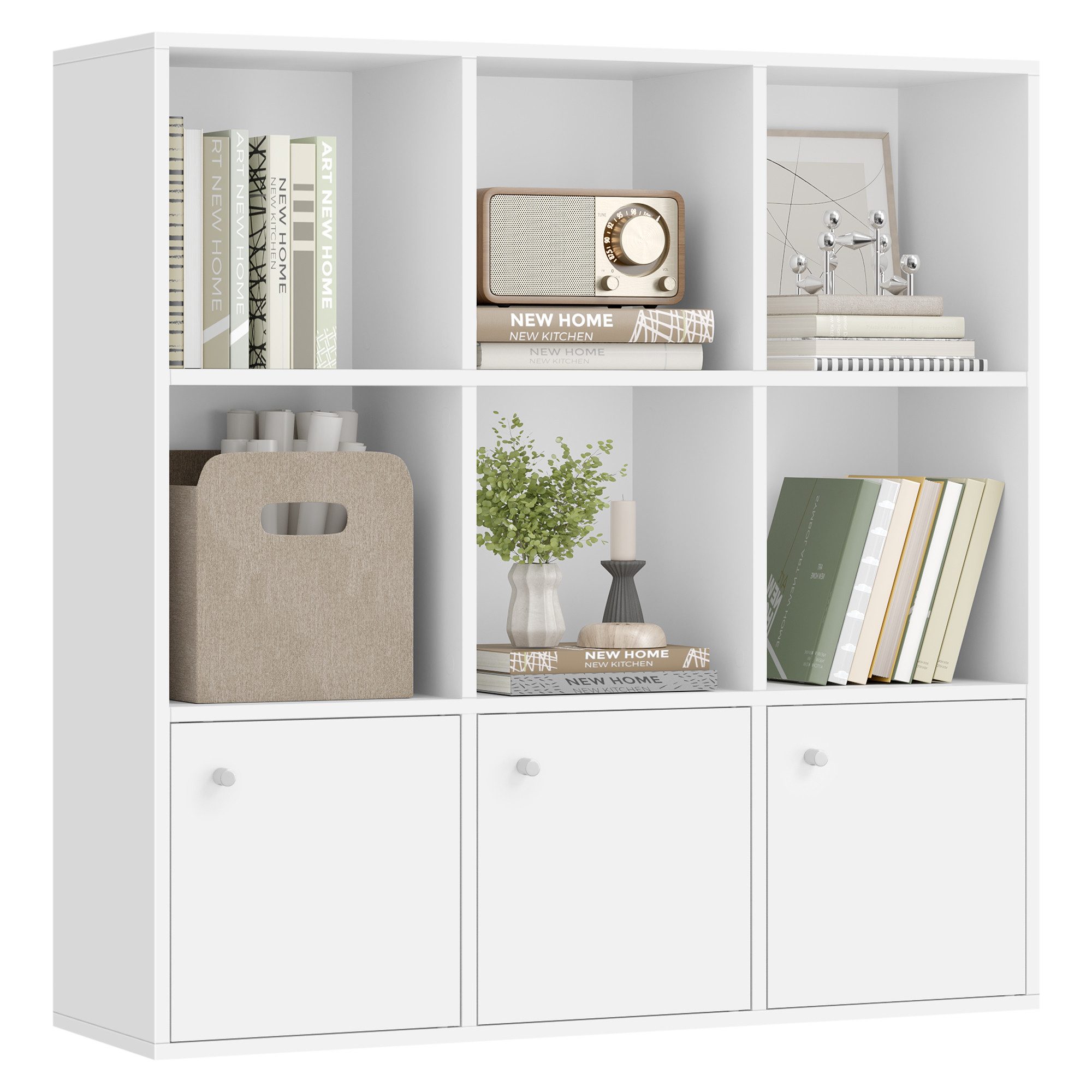 VASAGLE Bücherregal, Bücherschrank, Büro, mit 3 günstig online kaufen