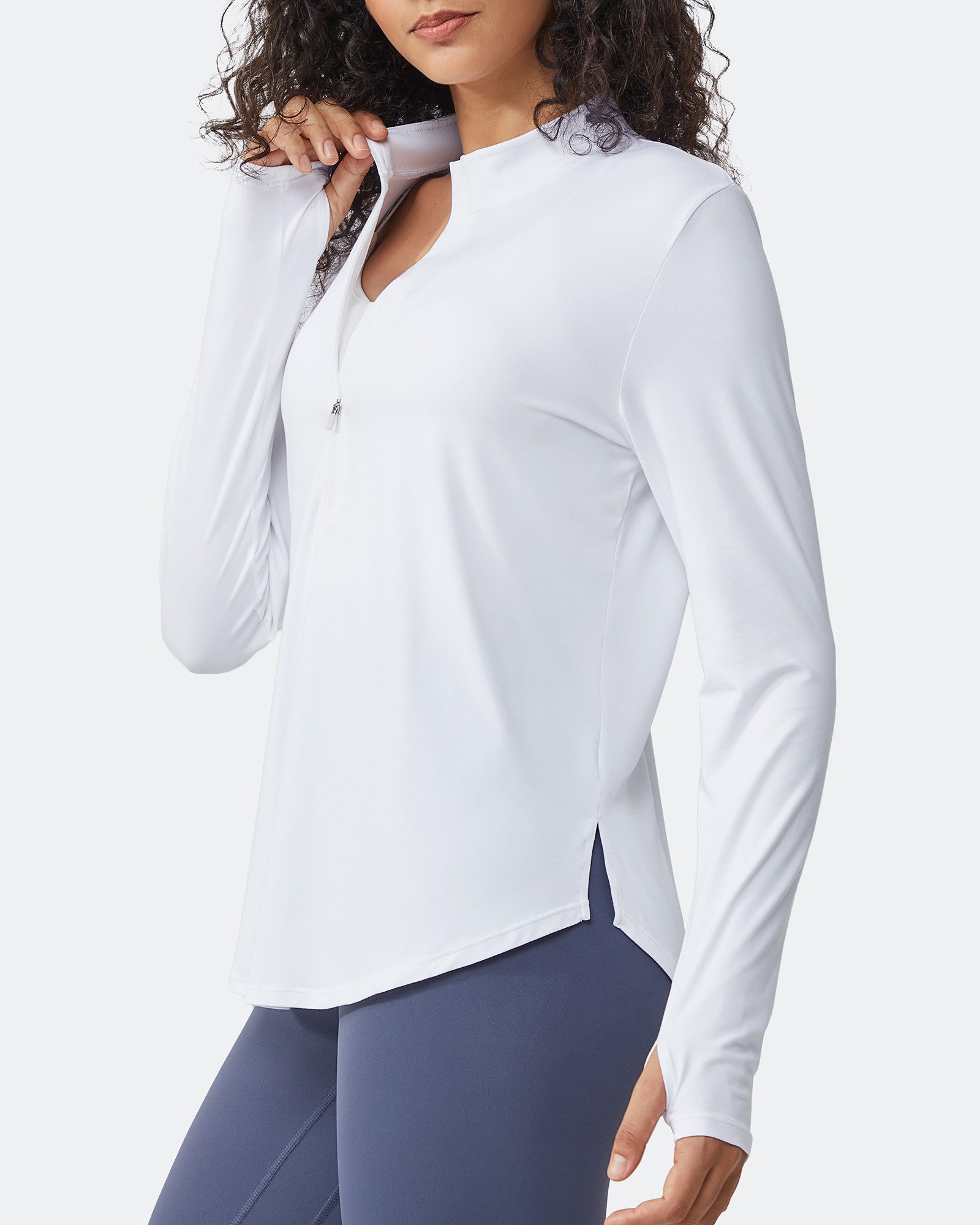 G4Free Trainingsshirt Damen Langarmshirt UPF 50+ Sonnenschutz UPF 50+, Feuchtigkeitsableitend und Schnelltrocknend, Atmungsaktiv