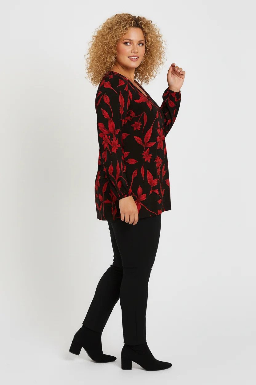 Shape of You Blusentop Blumenmuster Bluse günstig online kaufen