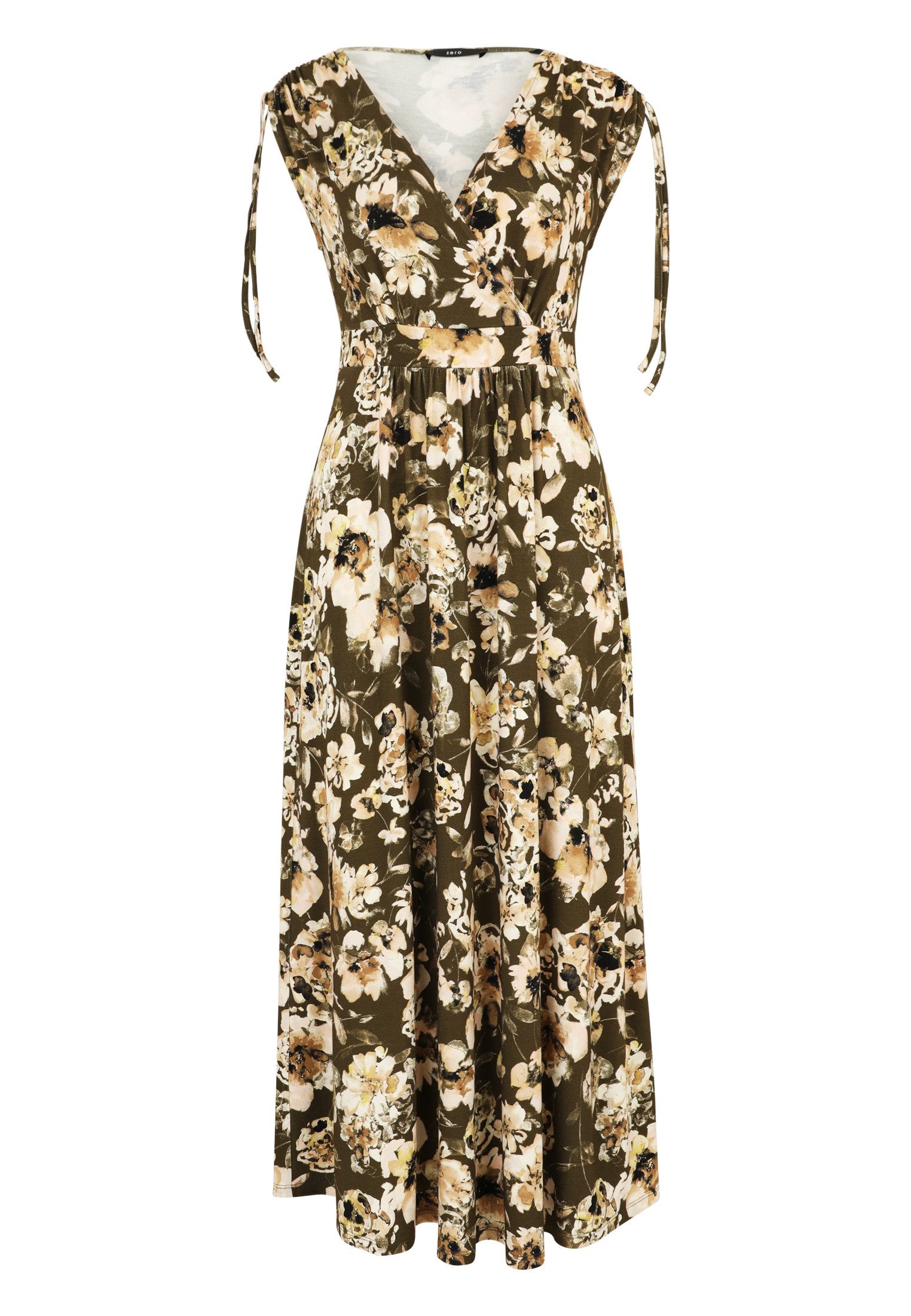 Zero Jerseykleid Damen Sommerkleid Jerseykleid mit Blumenmuster Wickeldesig günstig online kaufen