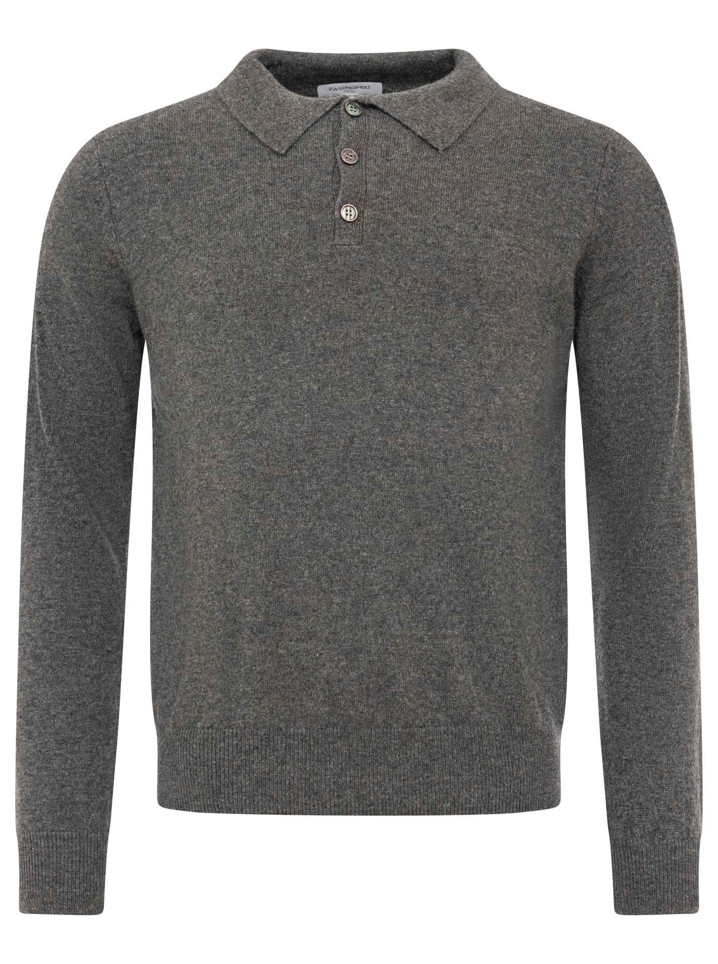 Zwillingsherz Langarm-Poloshirt 100 % Kaschmir