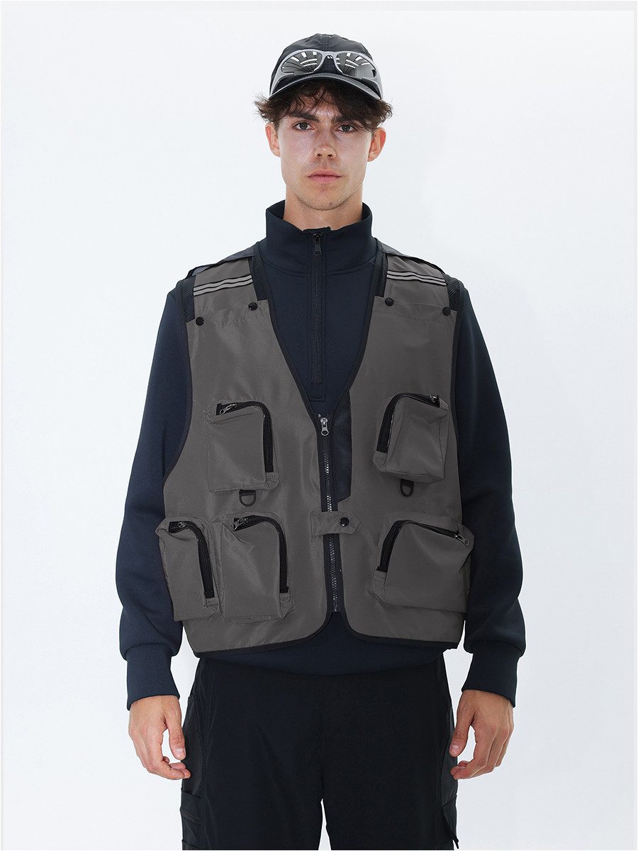 YOUTHUP Funktionsweste Outdoorweste mit mehreren Taschen