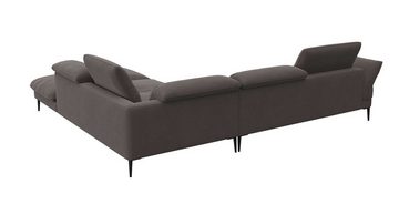 FLEXLUX Ecksofa Salino, Funktionssofa mit Ottomane, Relaxsofa, Ecksofa, Sofa mit Arm- und Kopfteil-Verstellungen, Kaltschaum & Stahl-Wellen