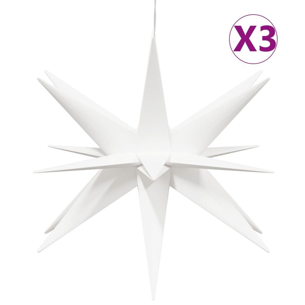 (3-tlg) Faltbar Stk. Weihnachtssterne LEDs 43 Weiß cm Christbaumschmuck mit vidaXL 3