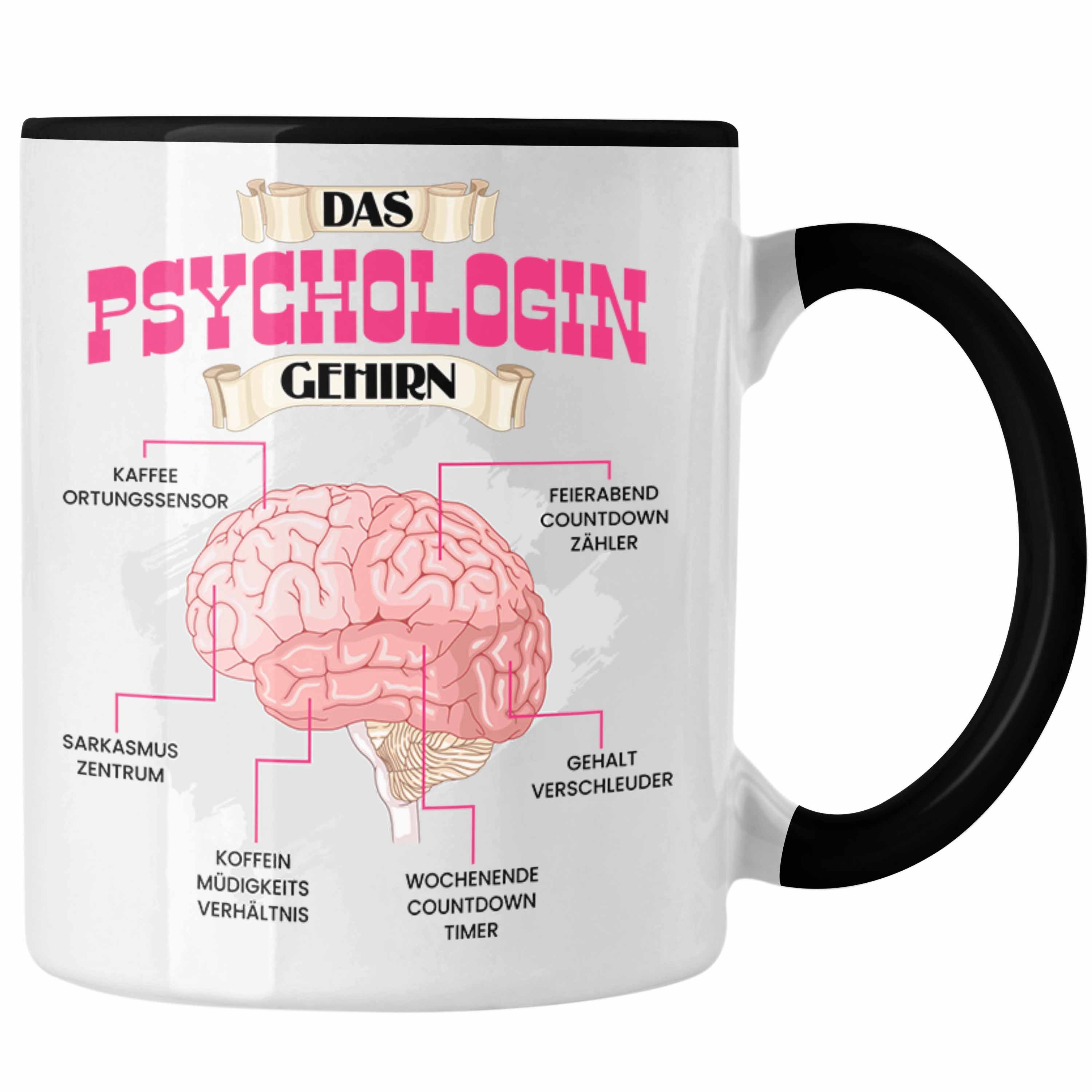 Trendation Tasse Trendation - Psychologin Tasse Lustiges Geschenk für Psycholiginnen Sp Schwarz