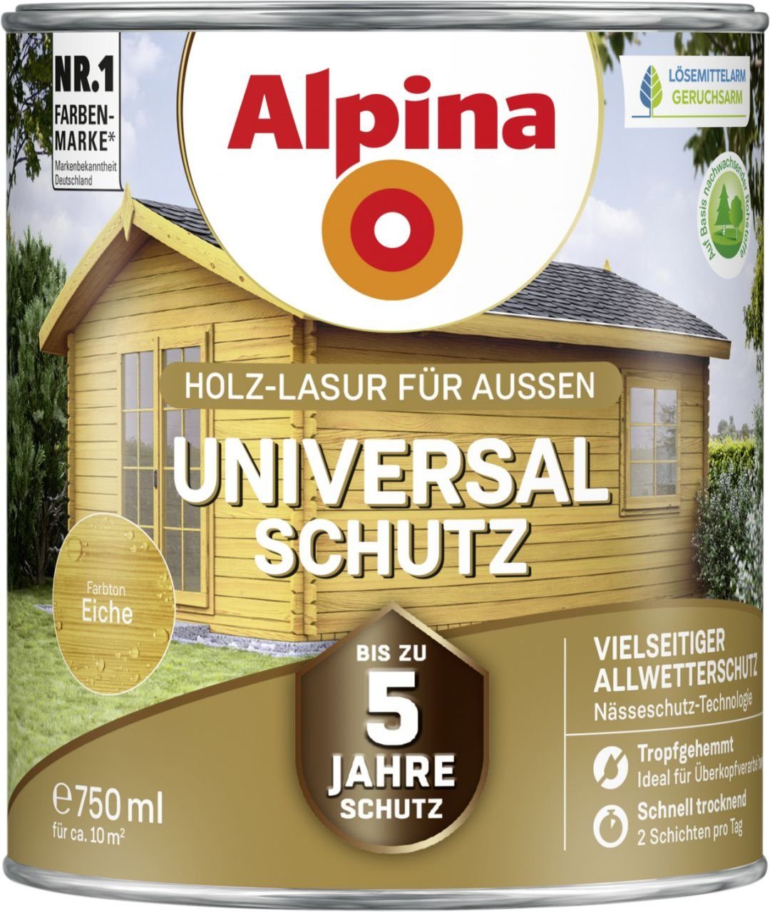 eiche Universal-Schutz0,75L Alpina Lasur Holzlasur Alpina