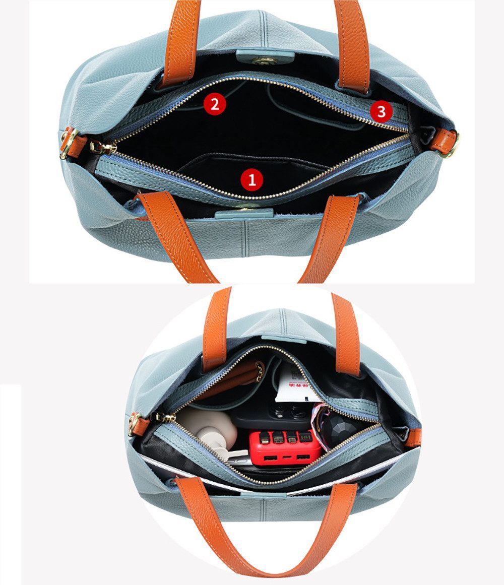 LIANNA Schultertasche Henkeltasche Damen aus hochwertigem Leder für den Alltag (Set, 1-tlg., Handtasche Umhängetasche aus Leder für den täglichen Gebrauch), Schultertasche mit großem Fassungsvermögen, ideal für die Arbeit