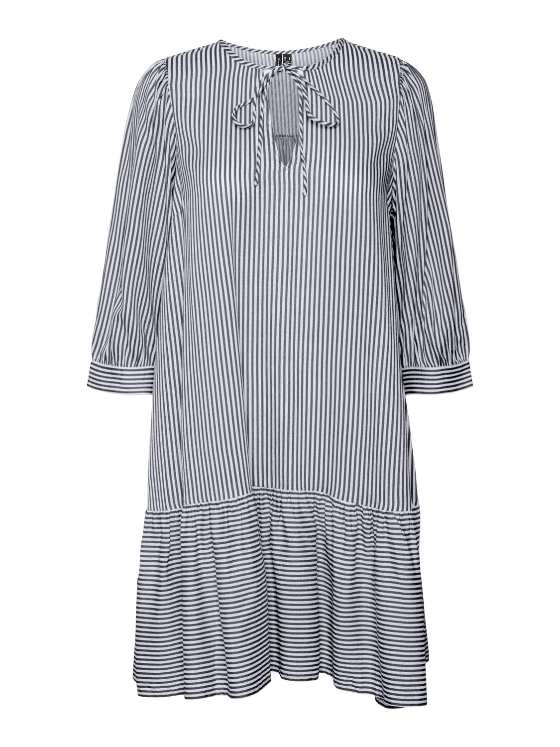 Vero Moda Tunikakleid VMBUMPY 3/4 STRING TUNIC WVN GA mit Volant