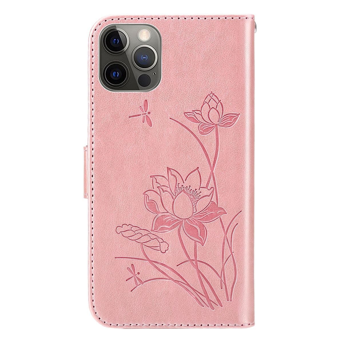 König Design Handyhülle Apple iPhone 12 / 12 Pro, Schutzhülle Schutztasche Case Cover Etuis Wallet Klapptasche Bookstyle