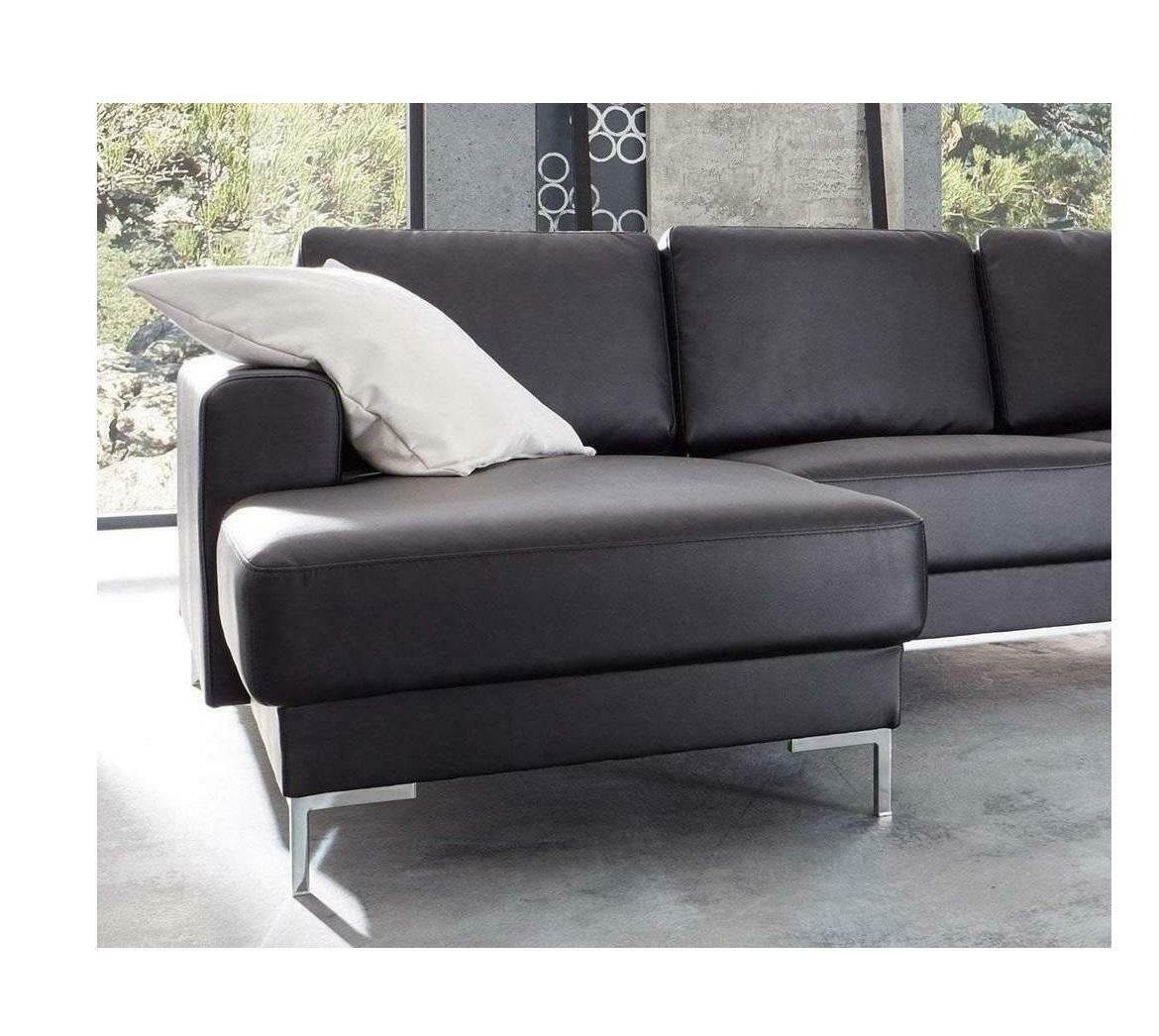 Luxus Sofa Wohnlandschaft Made Couch Sofa Polstermöbel Neu, U-Form in schwarzes Europe JVmoebel