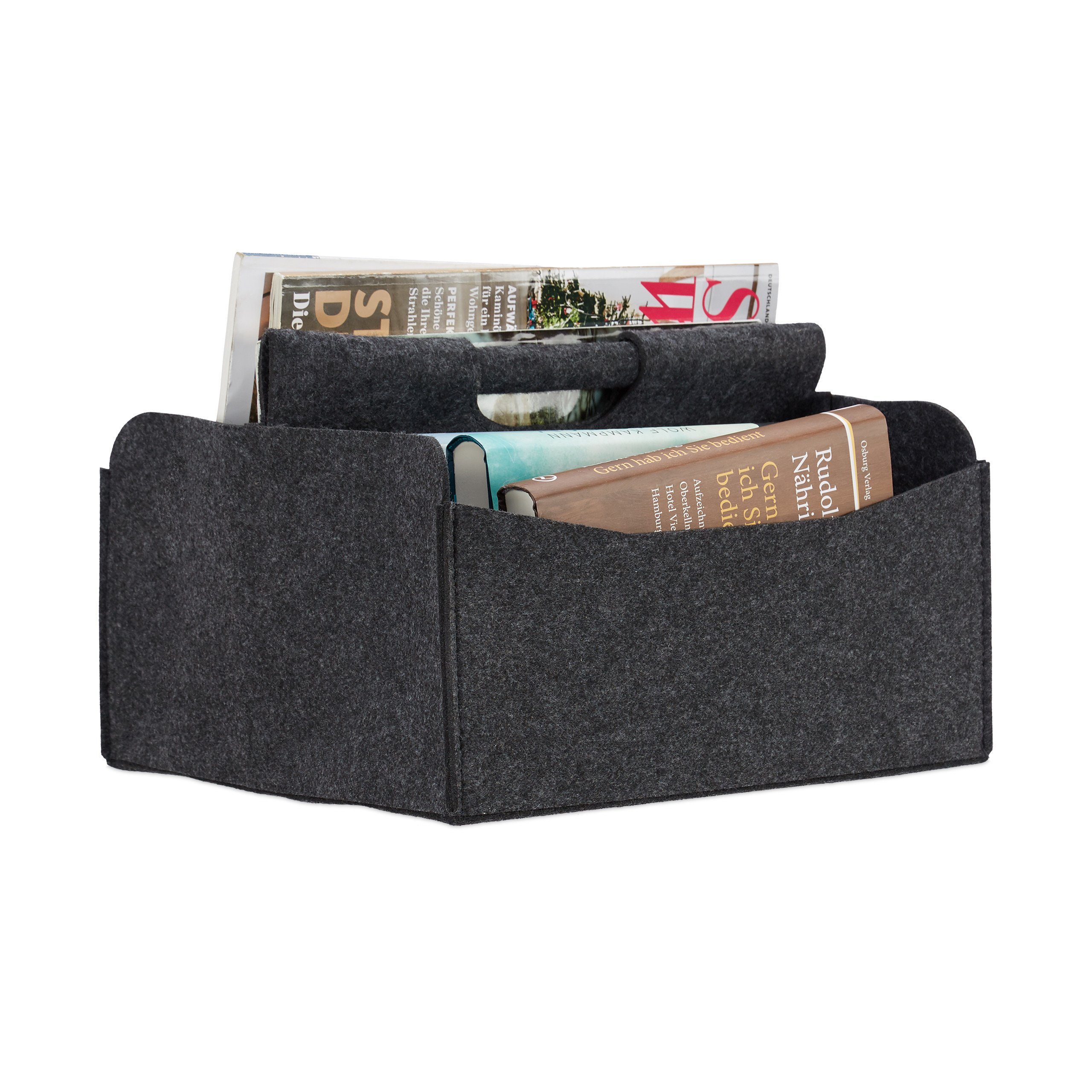 Casablanca Zeitungskorb,weiß/grau,H30/B40/T19 Höhe: 30 cm Breite: 40 , 26,50