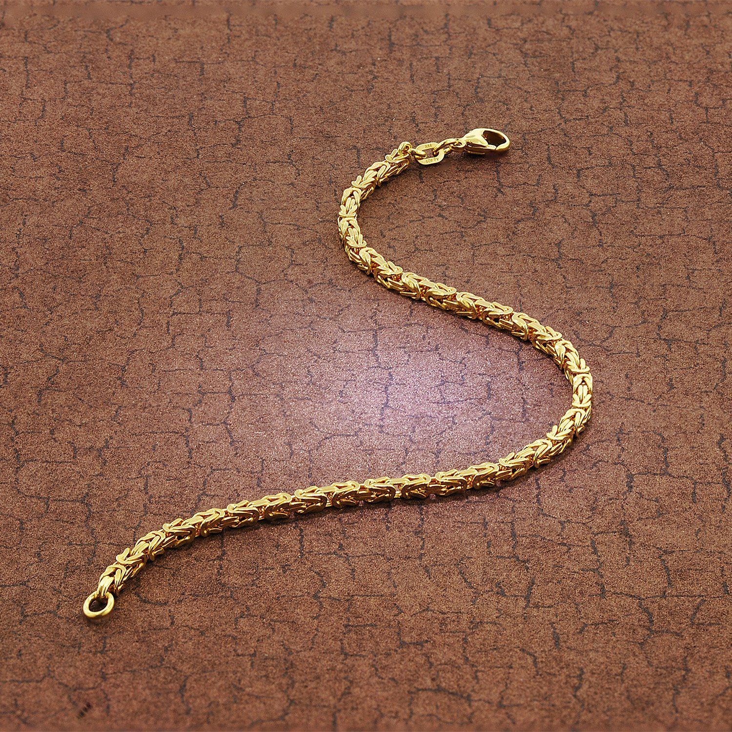 trendor Gliederarmband Königskette Breite 925 auf Gold mm Silber 2,8