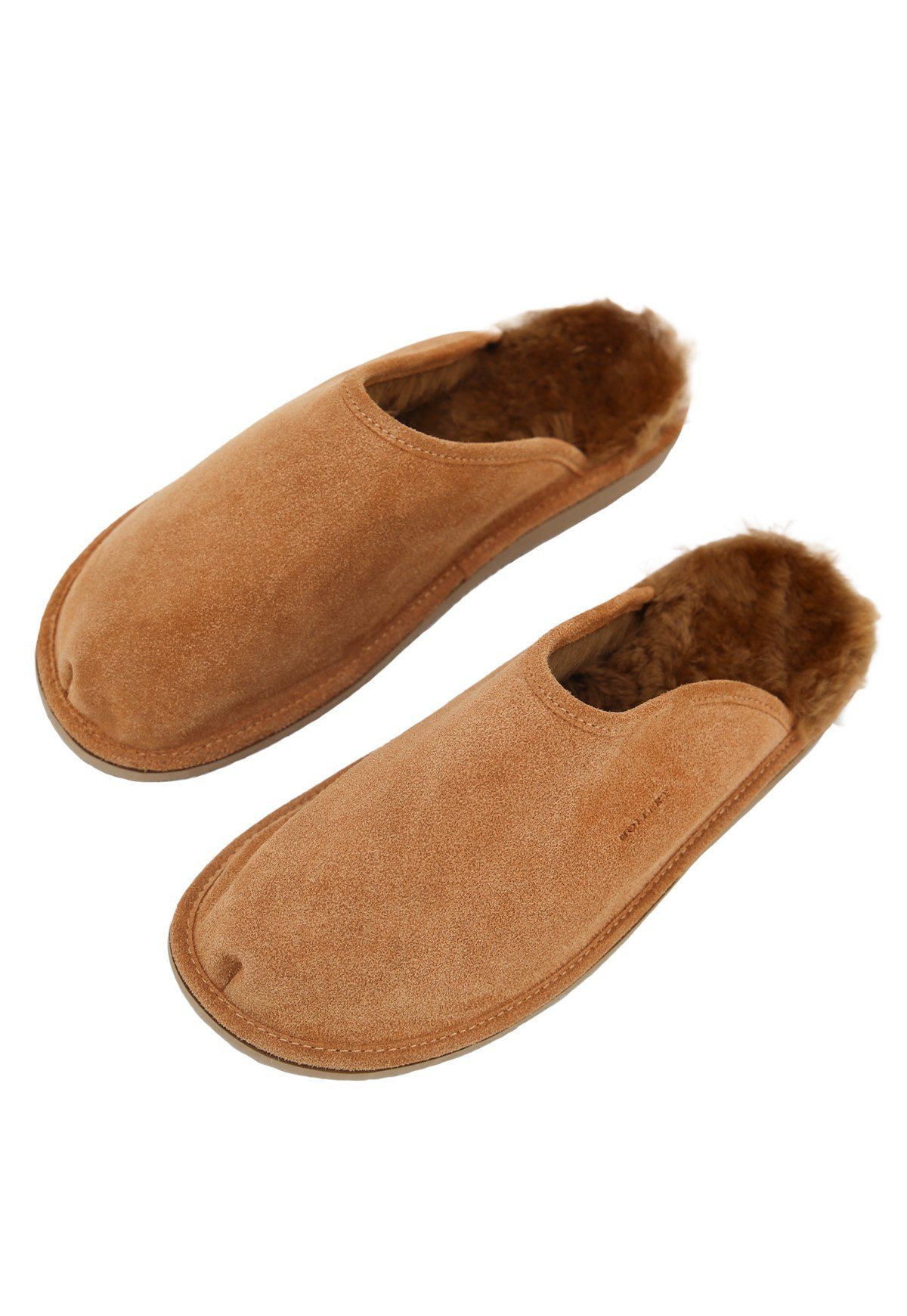 Hollert Hausschuh Herren Lammfell Hausschuhe Anton Cognac Merino Schaffell Echtleder