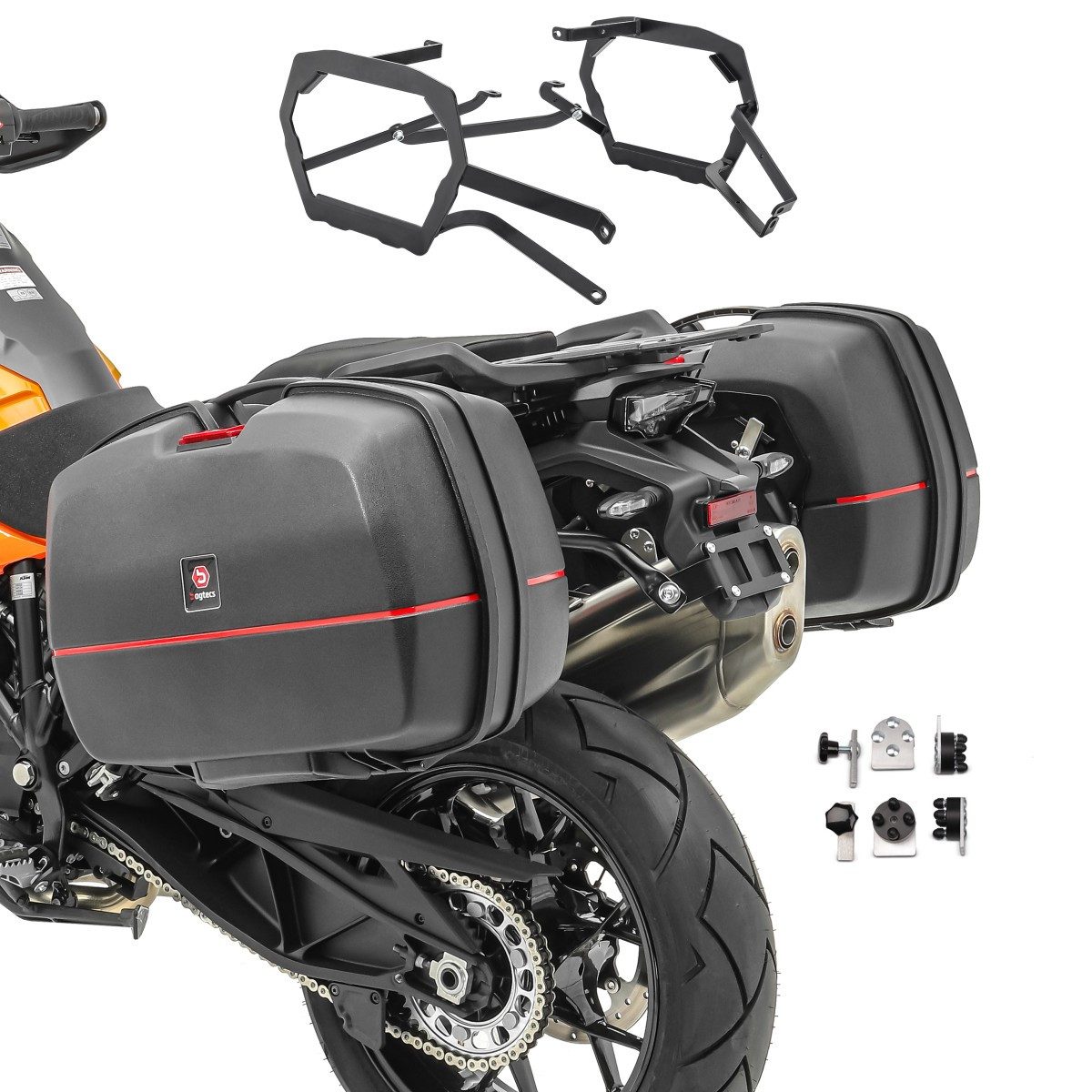 Bagtecs Kofferset Koffer Set für BMW F 750 GS 18-23 Seitenkoffer + Kofferträger TB8S