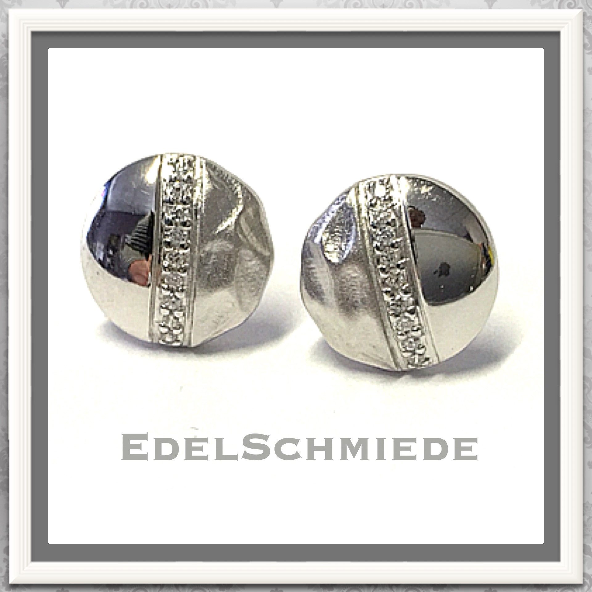 Ohrstecker-Set Edelschmiede925 Ohrstecker 925 Silber teilw mattiert + Struktur