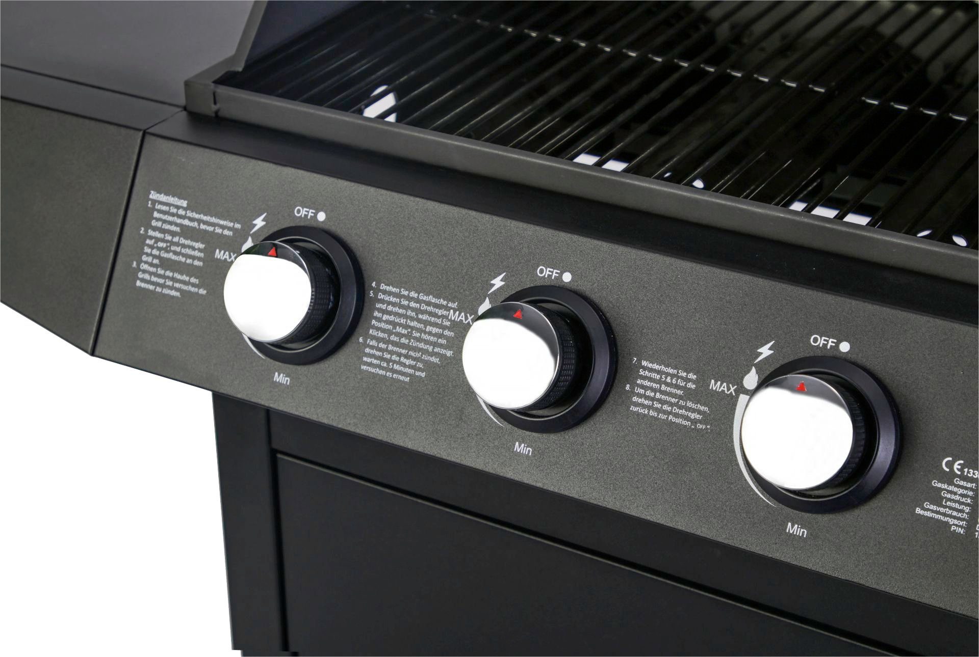 El Fuego Gasgrill San Angelo, BxTxH: 110x53x102 cm – Bild 4 von 5
