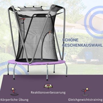 WISHDOR Kindertrampolin Trampolin Set für den Innen- und Außenbereich, Ø 147,00 cm, Trampolin aus Verzinkter Stahl, Kindertrampolin für Geburtstag