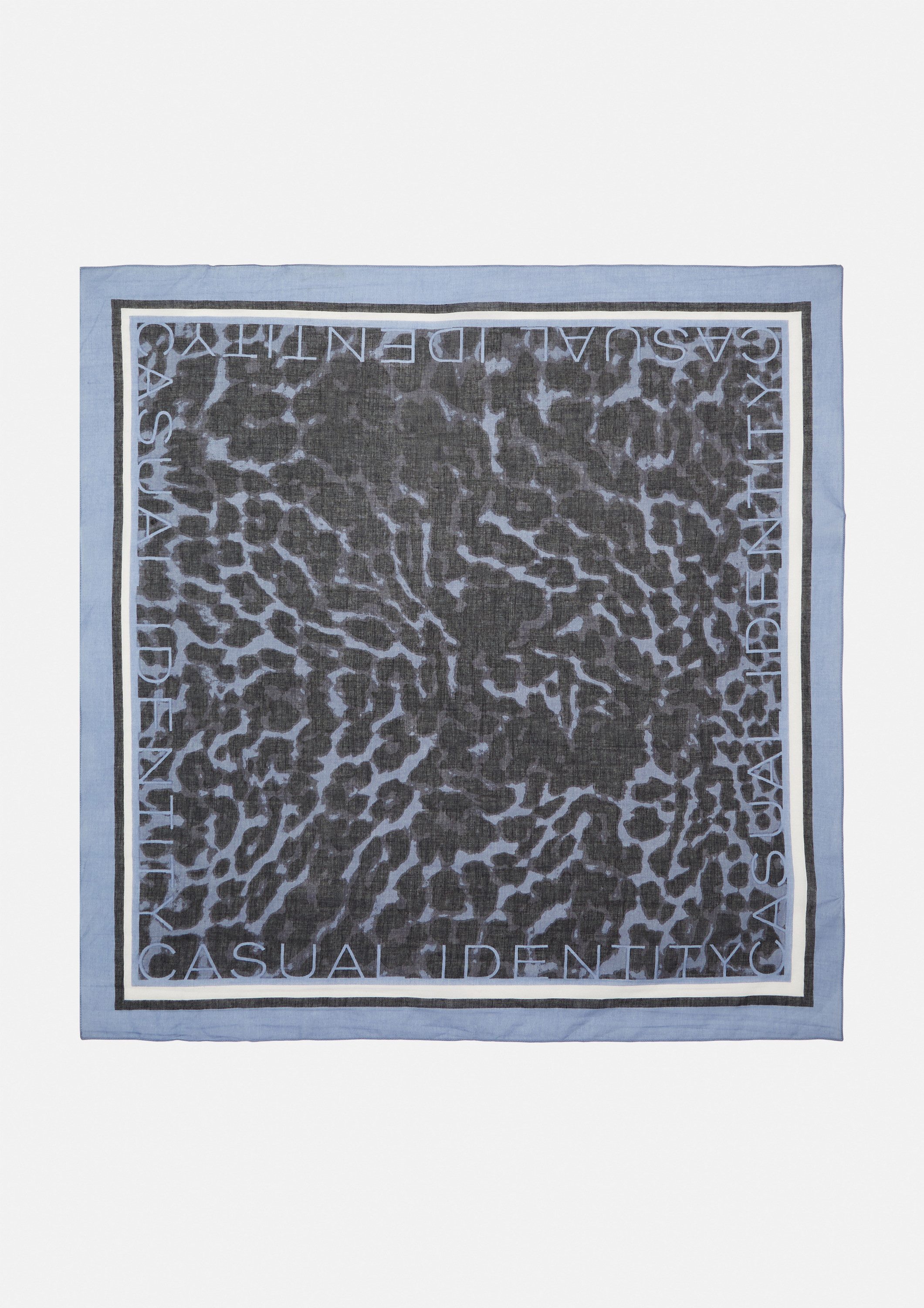 comma Schal Tuch, Quadratisches Baumwolltuch mit All-over-Print günstig online kaufen