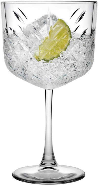 Pasabahce Cocktailglas 440237 Gin Glas „Timeless“ Kristall-Design, Höhe ca. 20 cm, 4er Set