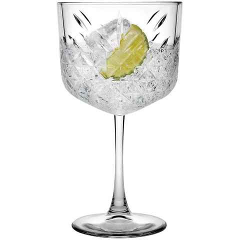 Pasabahce Cocktailglas 440237 Gin Glas „Timeless“ Kristall-Design, Höhe ca. 20 cm, 4er Set