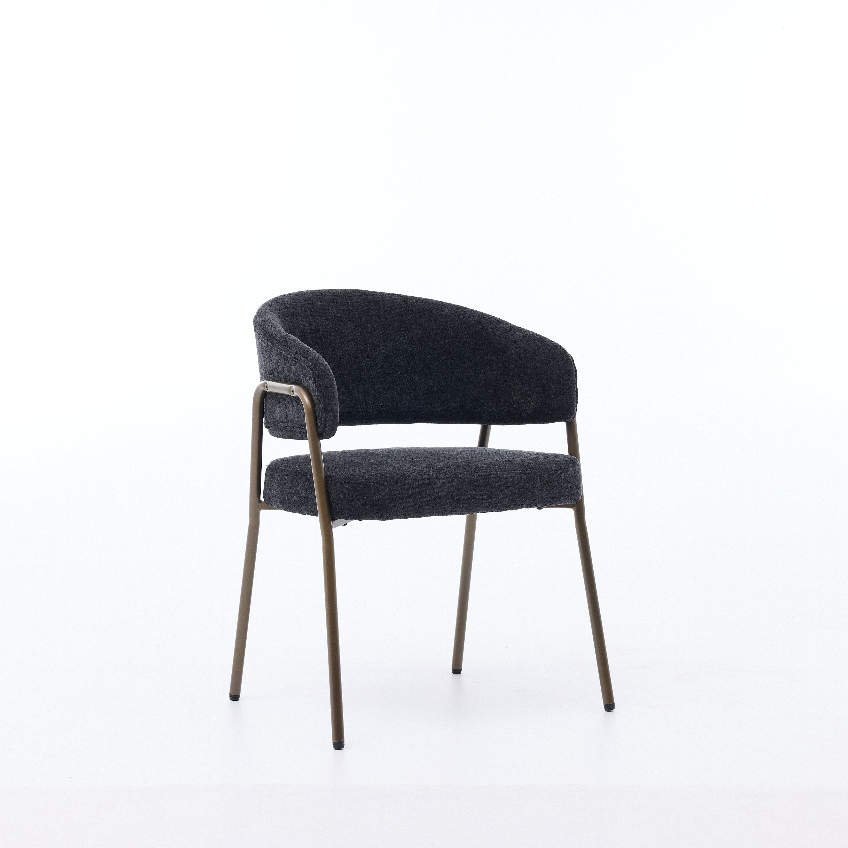 ANYSUN Esszimmerstuhl Mit Armlehnen, Chenille-Bezug, Rückenlehne, 59 × 57 × 79,5 cm, Gepolsterter Stuhl für Esszimmer, Küche, Wohnzimmer und Homeoffice