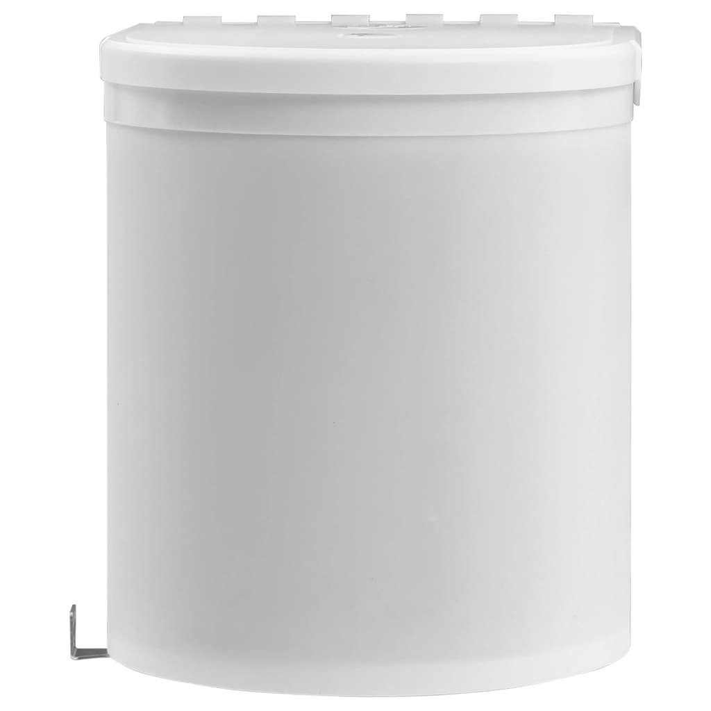 vidaXL Abfalleimer,Küchen-Einbau-Mülleimer Mülleimer 8 Weiß L Kunststoff